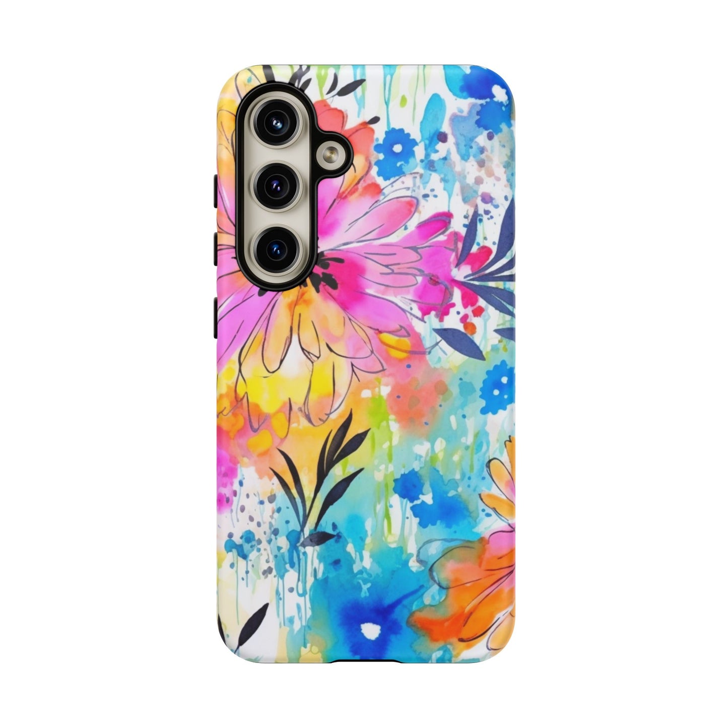 Abstract Watercolor Bloom Phone Case – Expressive & Vibrant