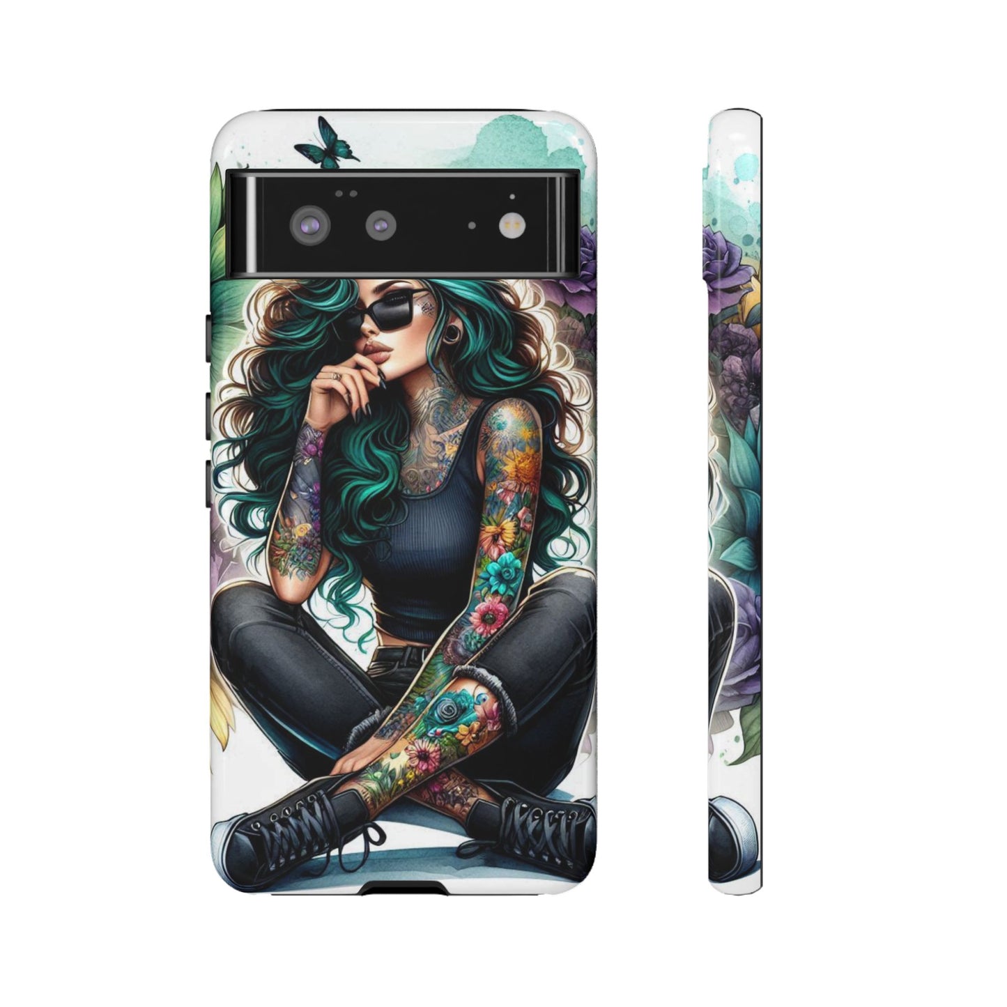 Urban Wildflower – Edgy Tattooed Beauty Mobile Cover