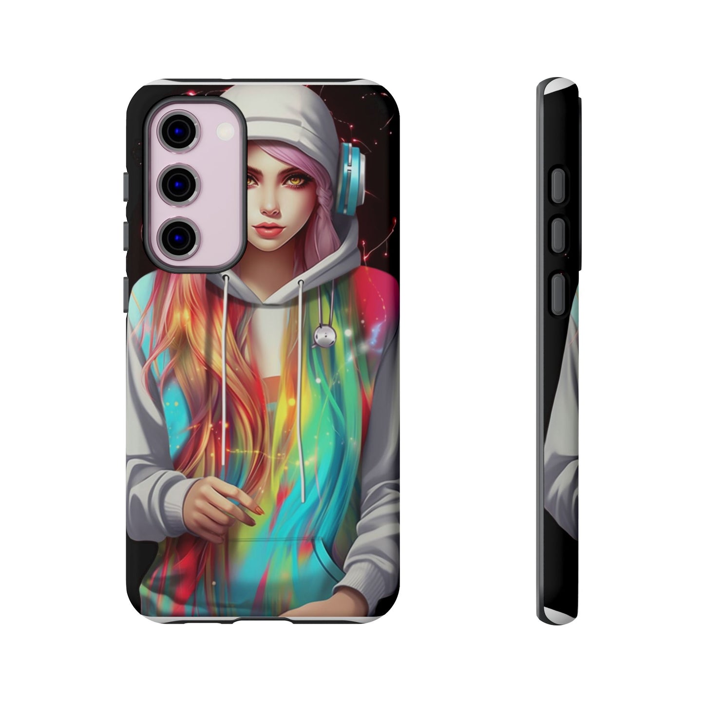 Anime Girl Phone Case - Cute Aesthetic Cover for iPhone, Samsung & Google Pixel, Girly Phone Case, Kawaii Phone Case, Anime Lover Gift