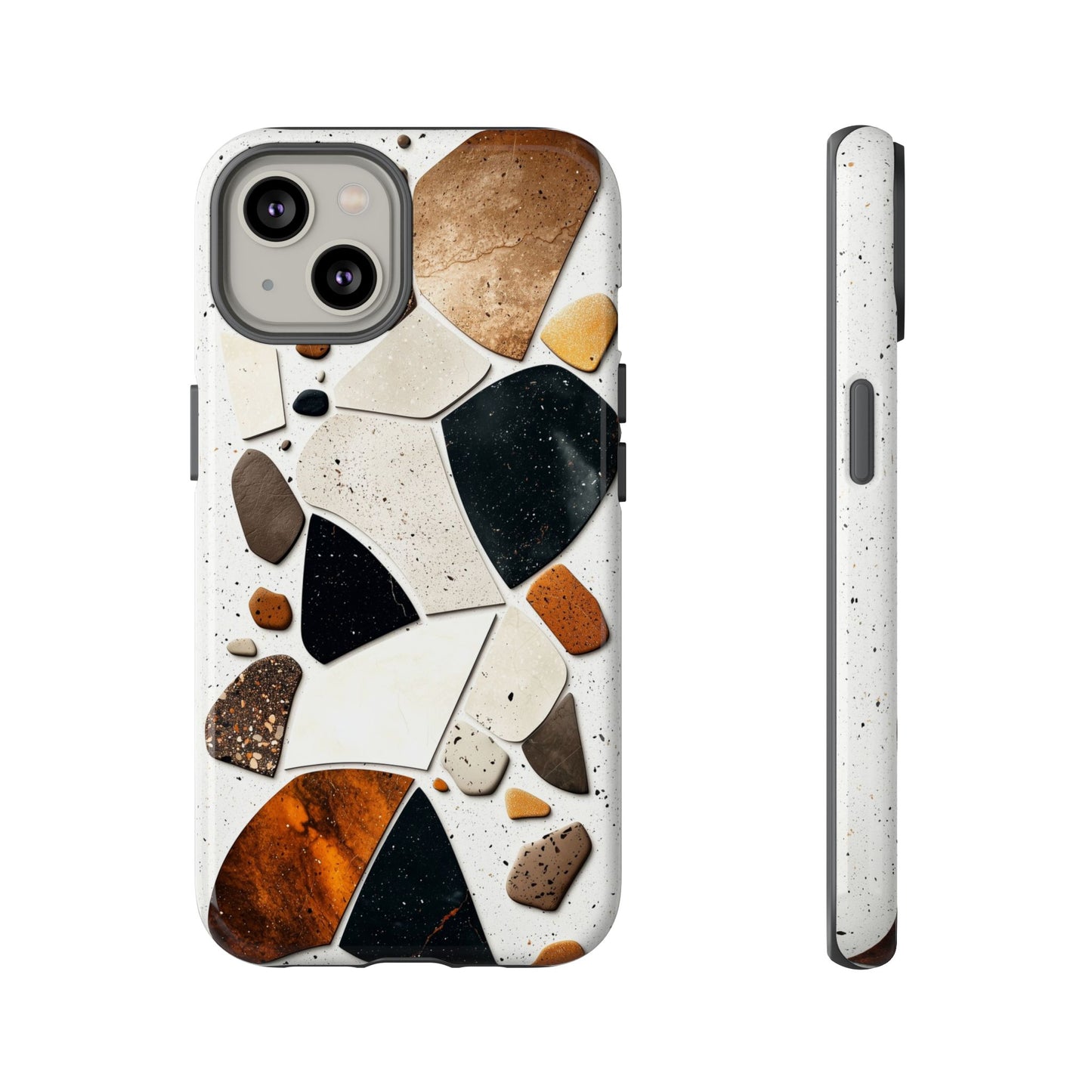 Earthy Terrazzo Abstract Phone Case β Natural & Bold for iPhone, google Pixel & Samsung