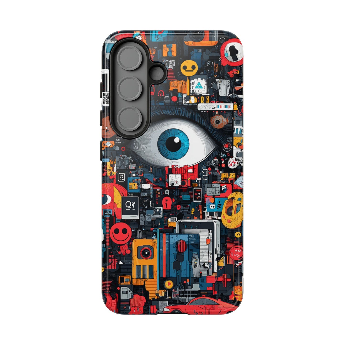 Contemporary Art Phone Case – Basquiat Graffiti Cover - iPhone, Samsung & Google Pixel Cover - Artistic Painting Case, Art Lover Gift