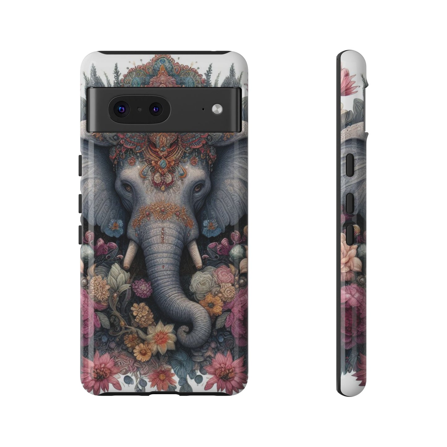 Regal Ornate Elephant Mobile Cover – Majestic Bohemian Art