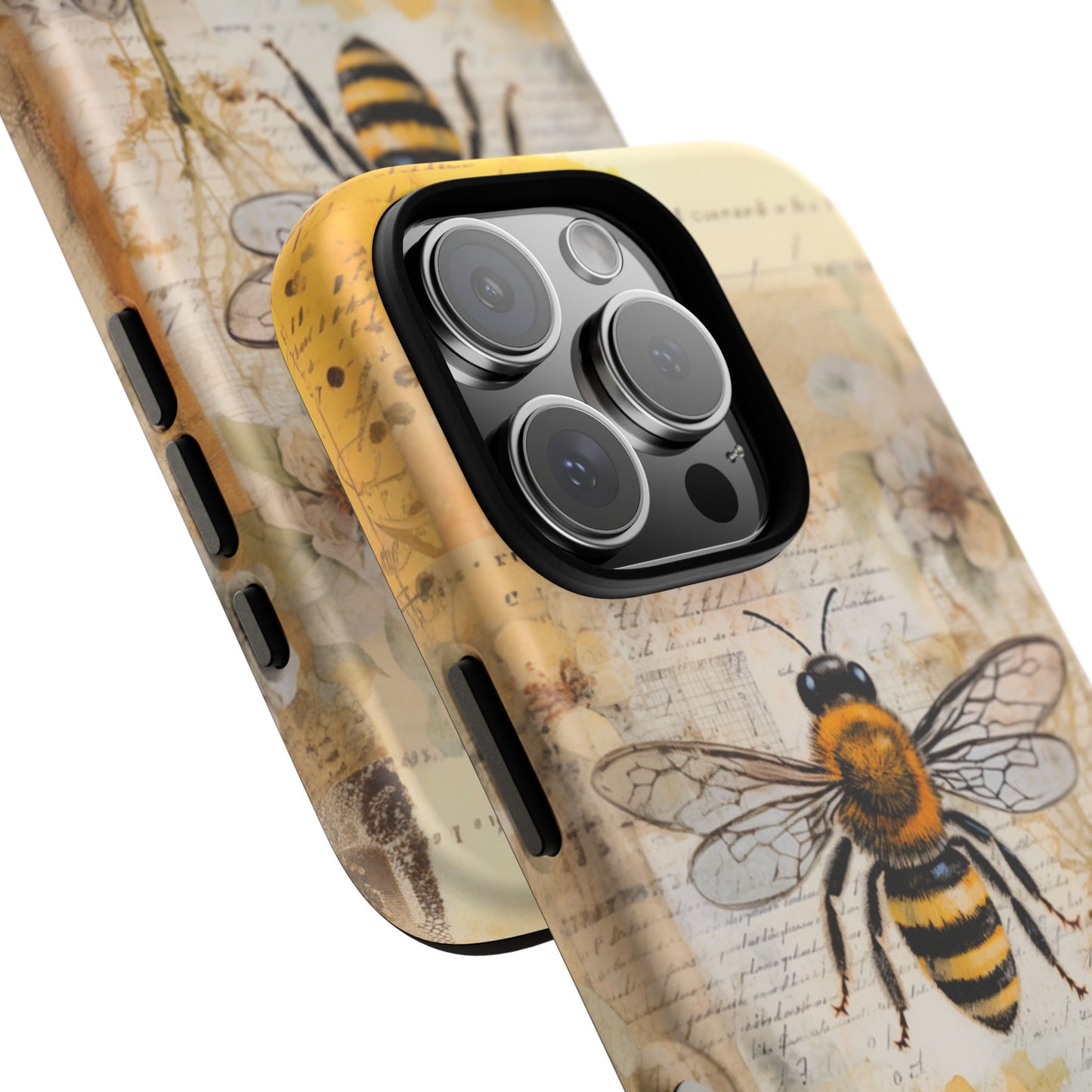 Honey Bee Print Phone Case - iPhone, Samsung & Google Pixel Cover - Artistic Phone Case, Insect Lover Gift