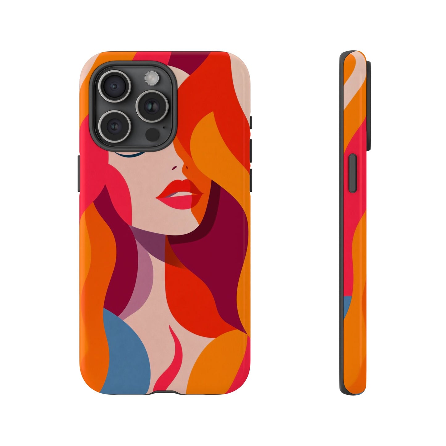 Flame Muse – Abstract Goddess Phone Case for iPhone, Samsung & Pixel