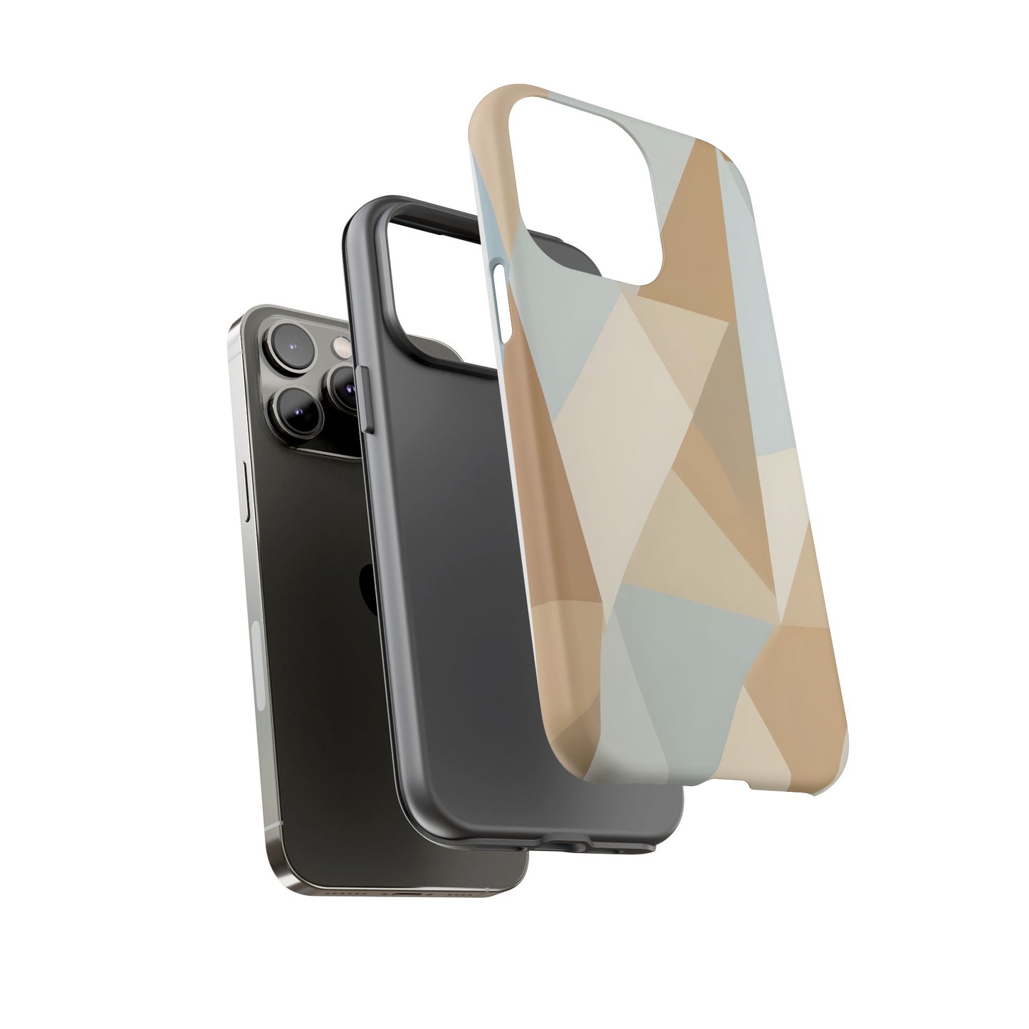 Neutral Geometrical Triangular Abstract Pattern
