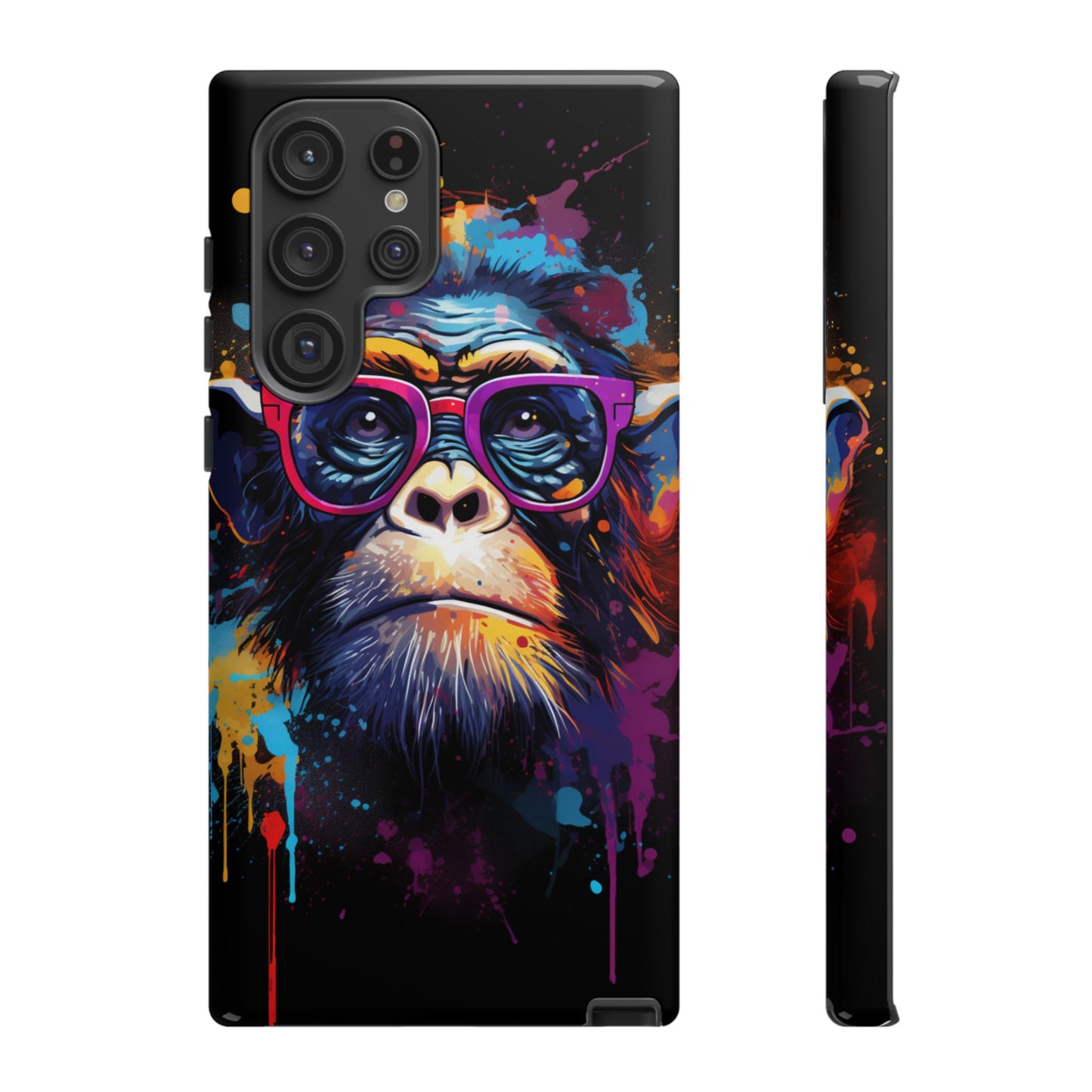 Grafitti Monkey Print Phone Case - iPhone, Samsung & Google Pixel Cover - Artistic Phone Case, Animal Lover Gift
