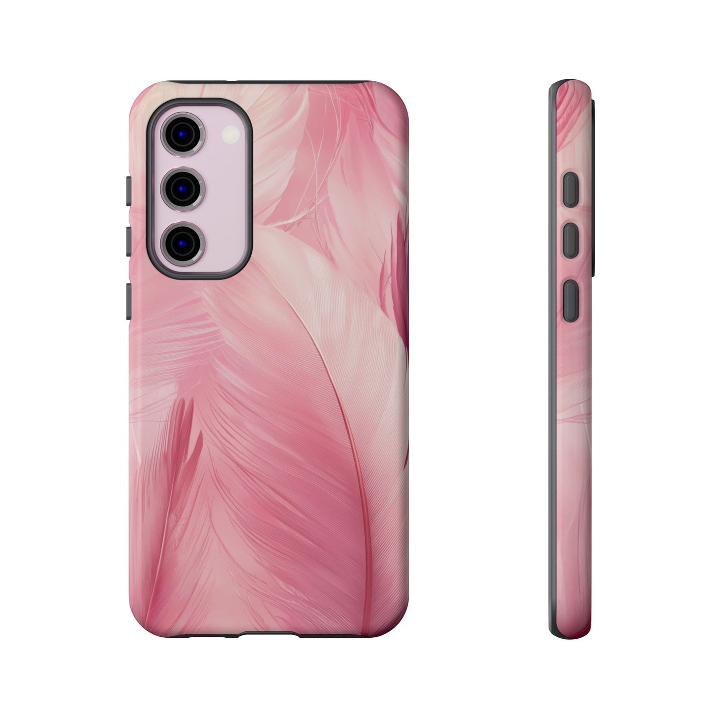 Soft Pink Flamingo Feather Phone Case for iPhone, Samsung & Google Pixel