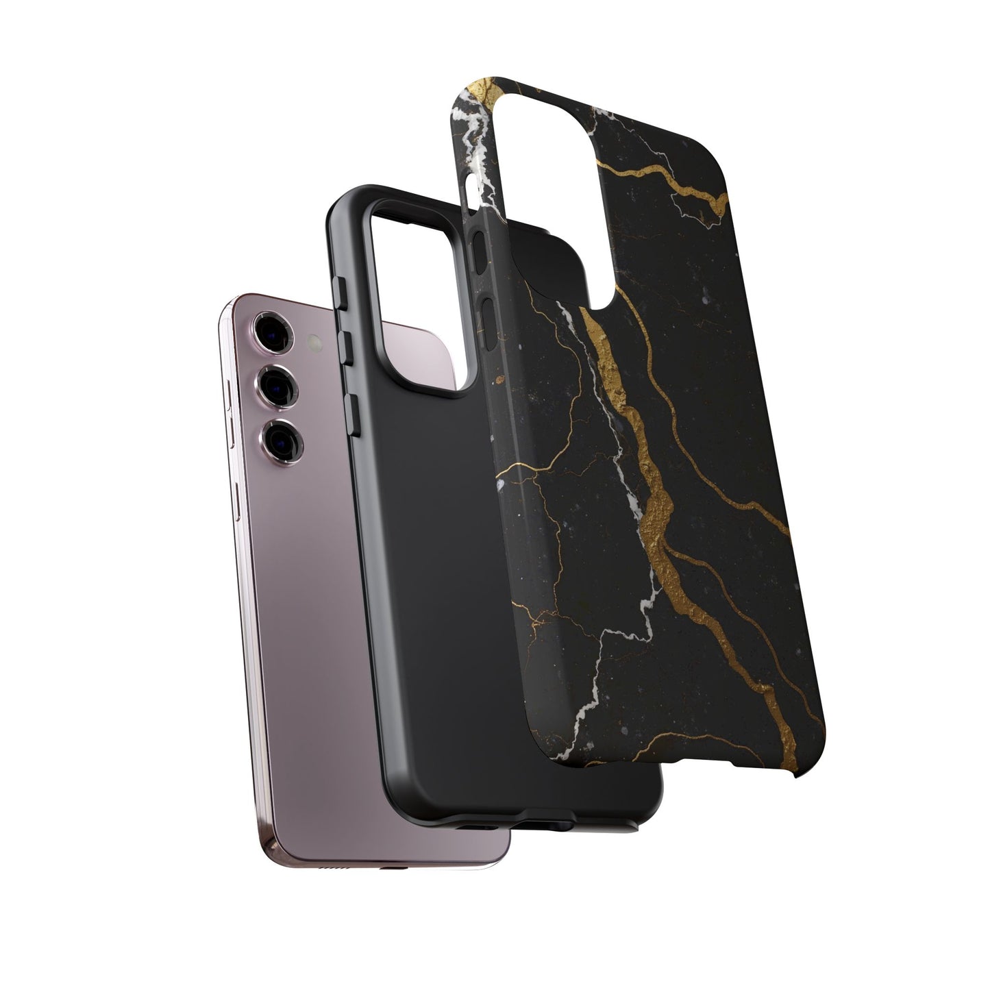 Black & Gold Marble Design Illustration Design Phone Case