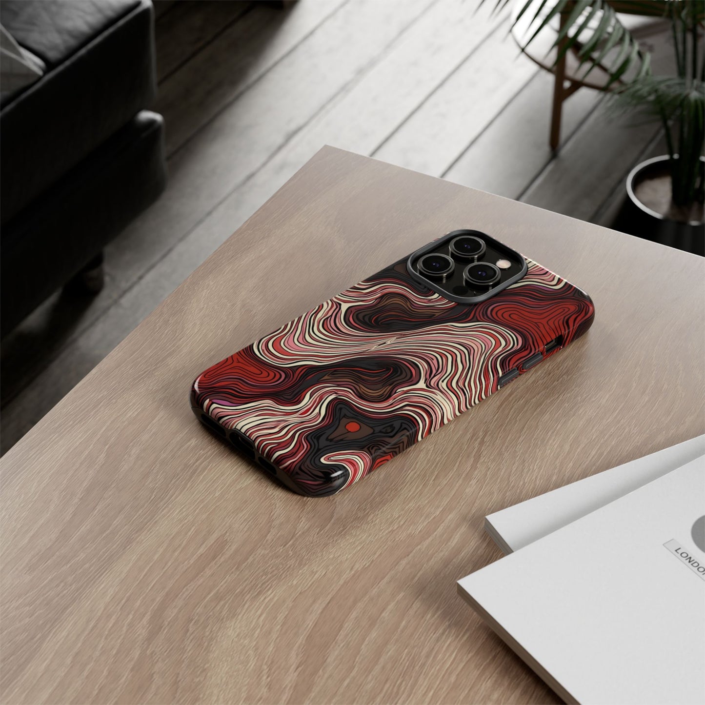 Abstract wavy illusion with swirling lines | Pattern Design
