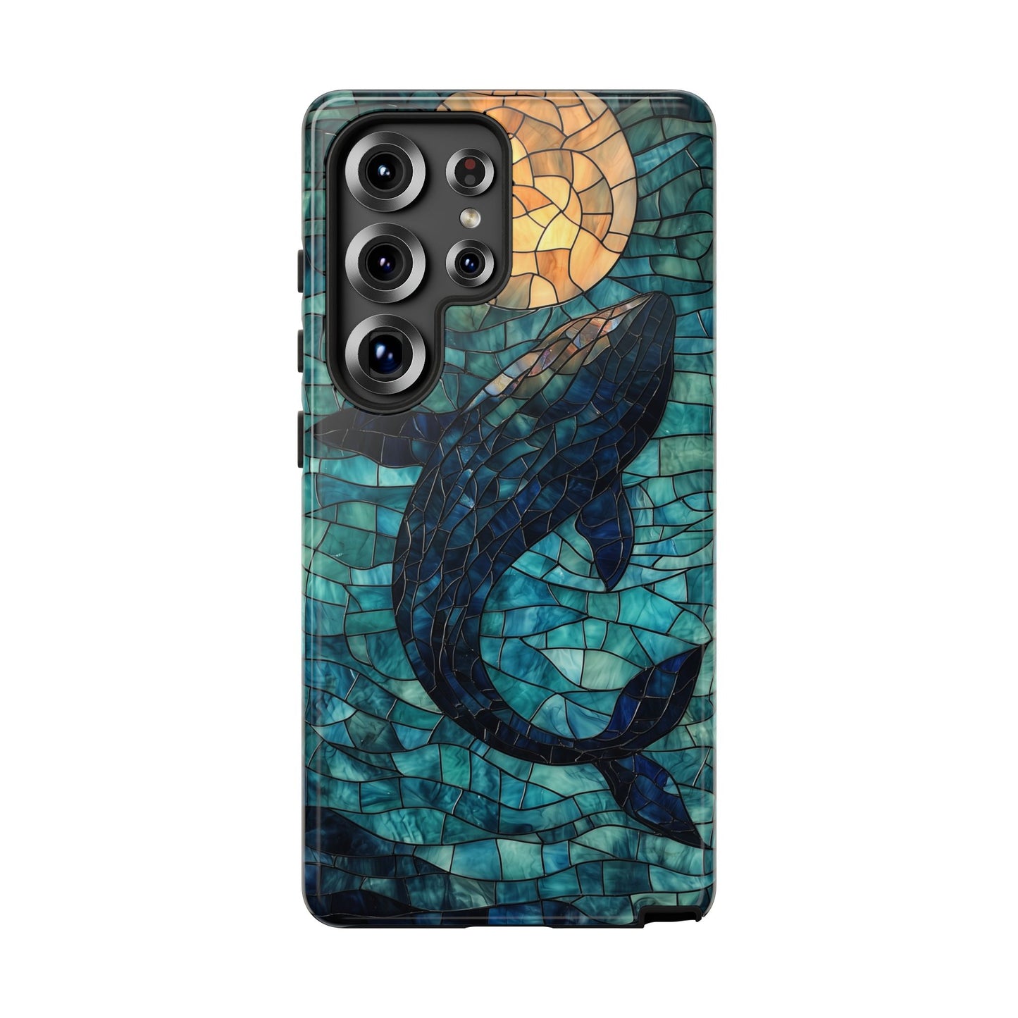 Ocean Dream – Mosaic Glass Whale Phone Case for iPhone, Samsung & Pixel