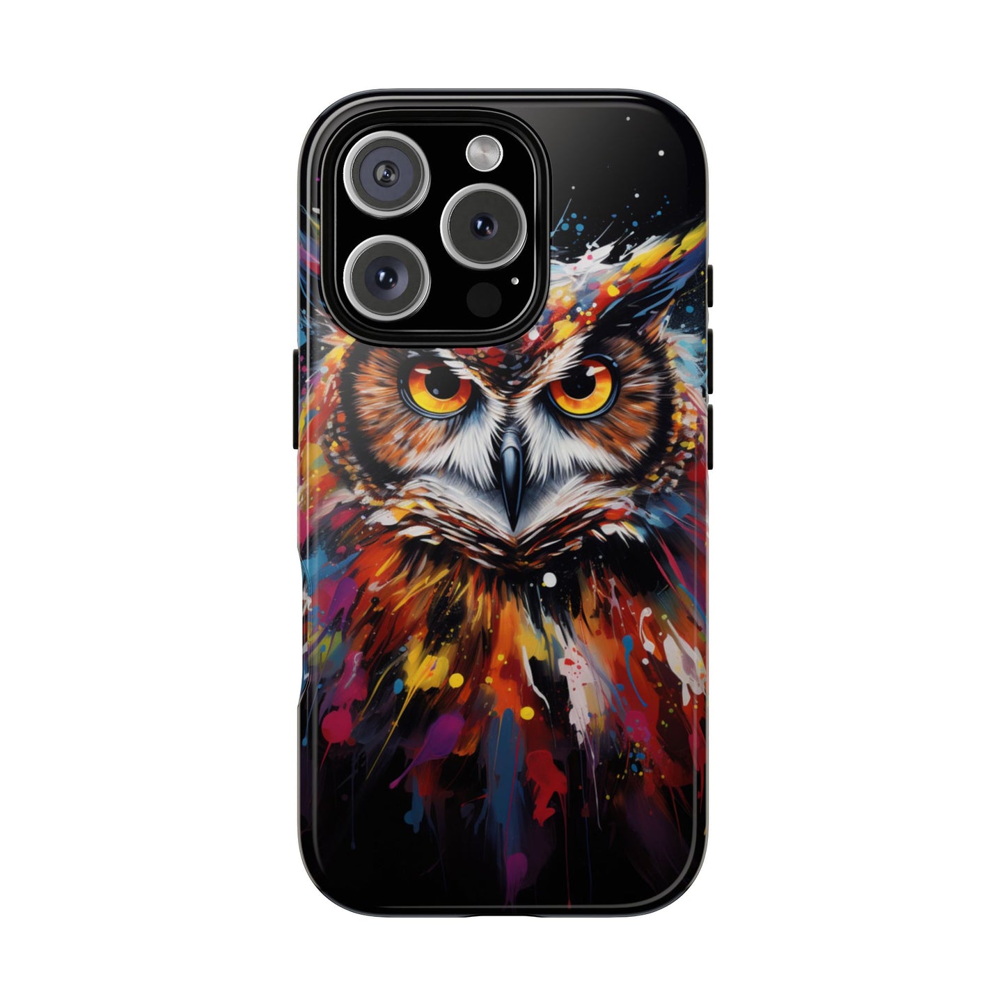 Colorful Owl Print Phone Case - iPhone, Samsung & Google Pixel Cover - Artistic Phone Case, Bird Lover Gift