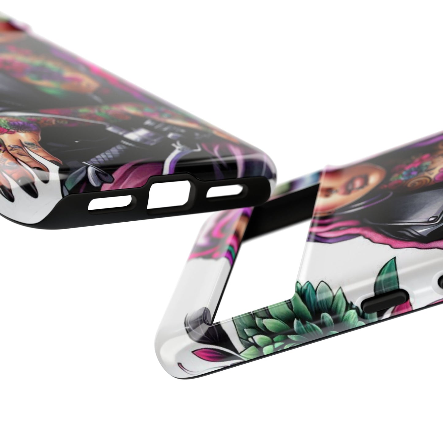 Neon Rebel – Vibrant Biker Queen Mobile Cover