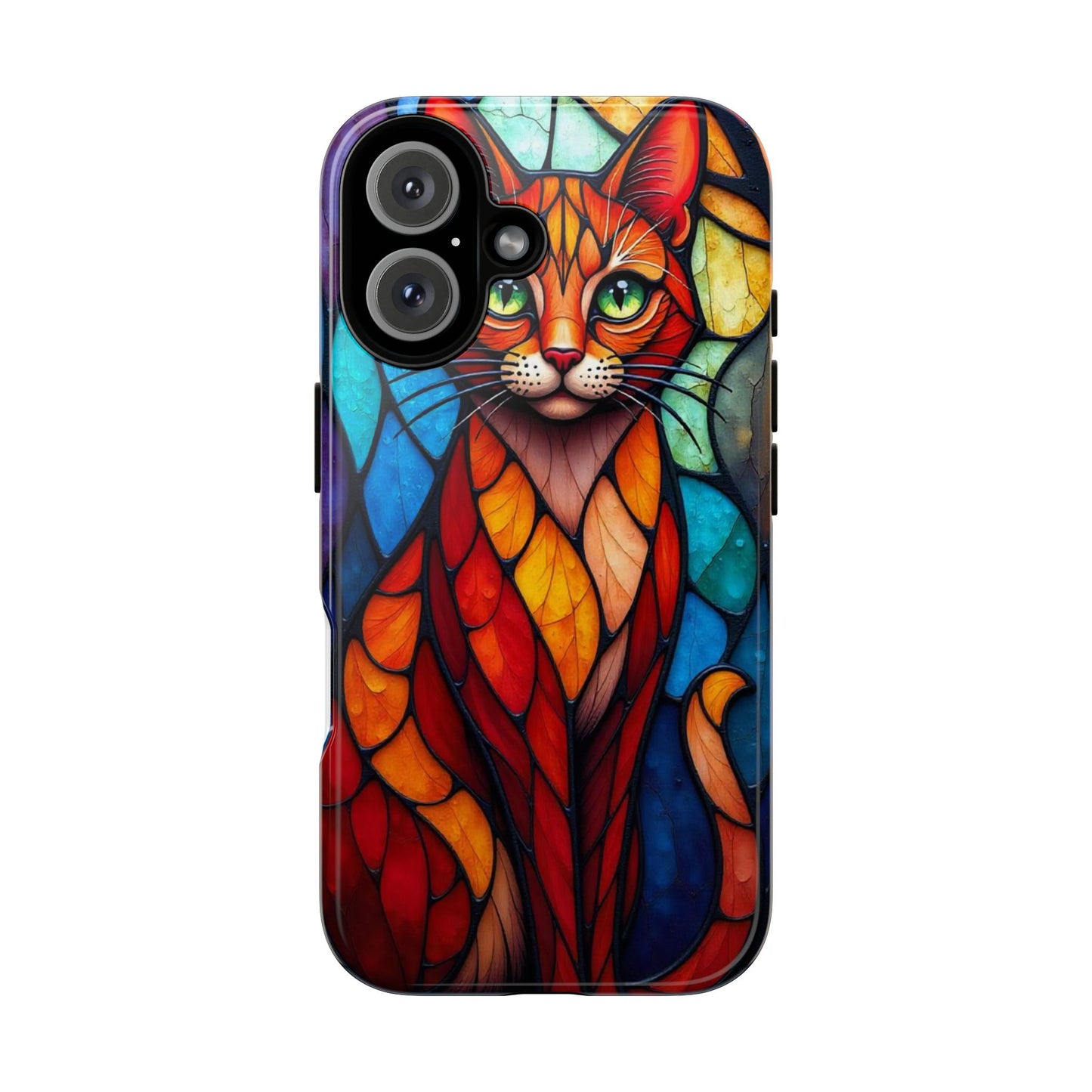 Geometric Cat: Colorful Abstract Portrait