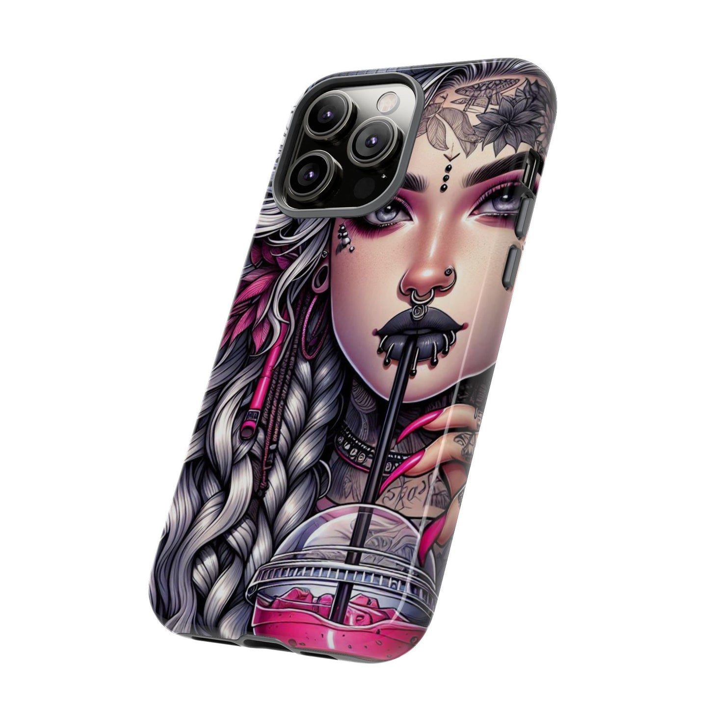 Icy Rebel – Silver Dreads & Edgy Street Chic Mobile Cover