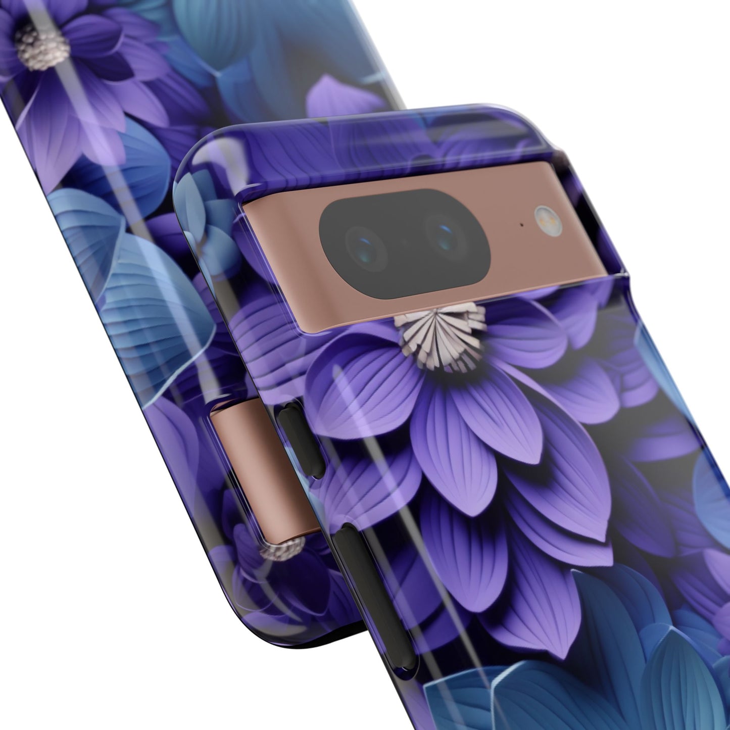 Royal Blue Floral Phone Case – Elegant & Luxurious Design