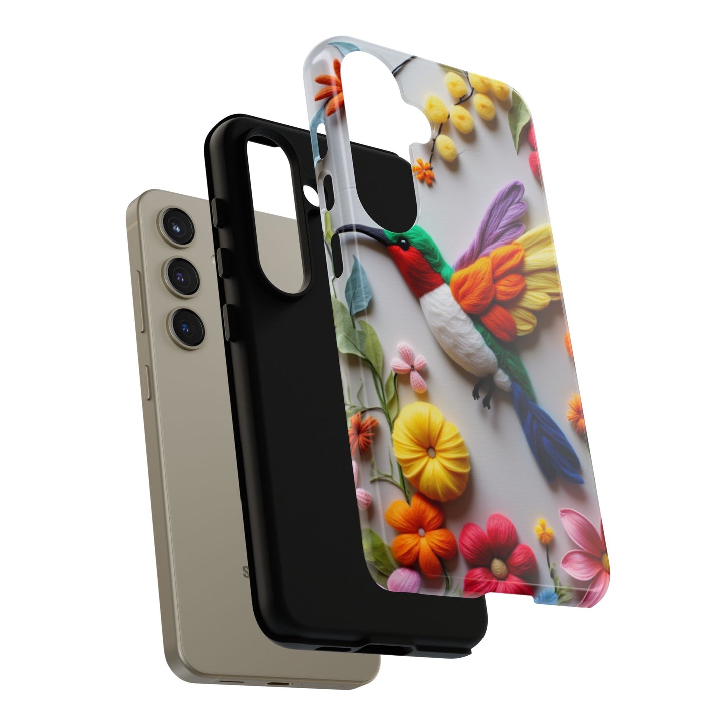 Elegant Hummingbird with Floral Mosaic Design | Nature's Artistic Vibes | iPhone 16 Pro