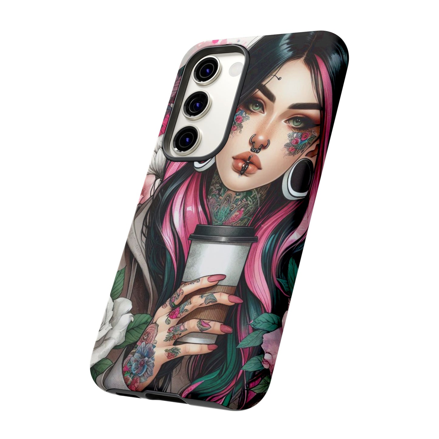 Tattooed Coffee Lover Art Mobile Case