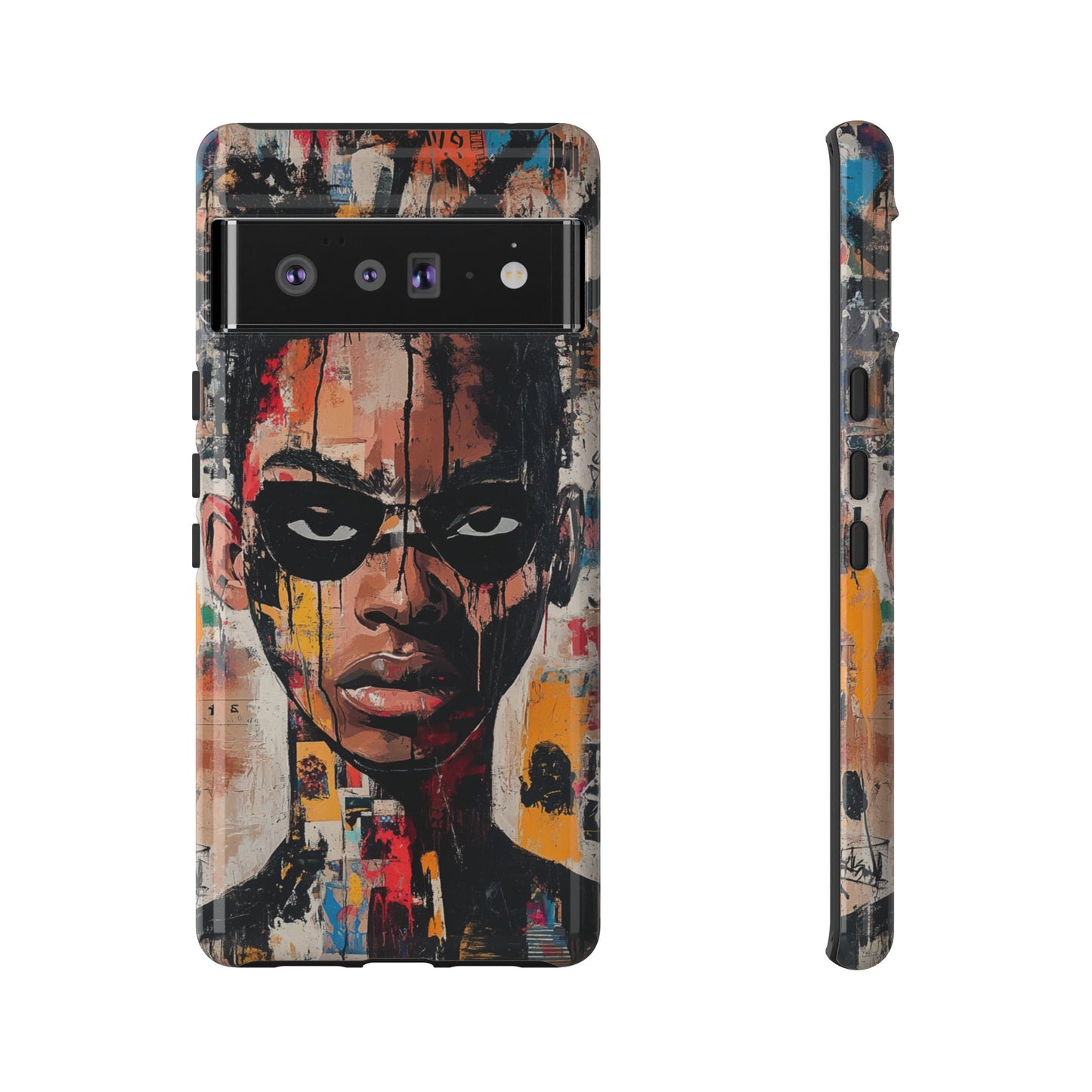 Abstract Graffiti Phone Case – Basquiat Art Inspired - iPhone, Samsung & Google Pixel Cover - Artistic Painting Case, Art Lover Gift