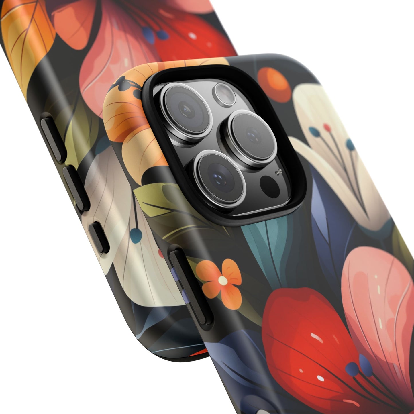 Midnight Bloom Floral Phone Case | Bold Botanical Art for iPhone, Pixel & Samsung