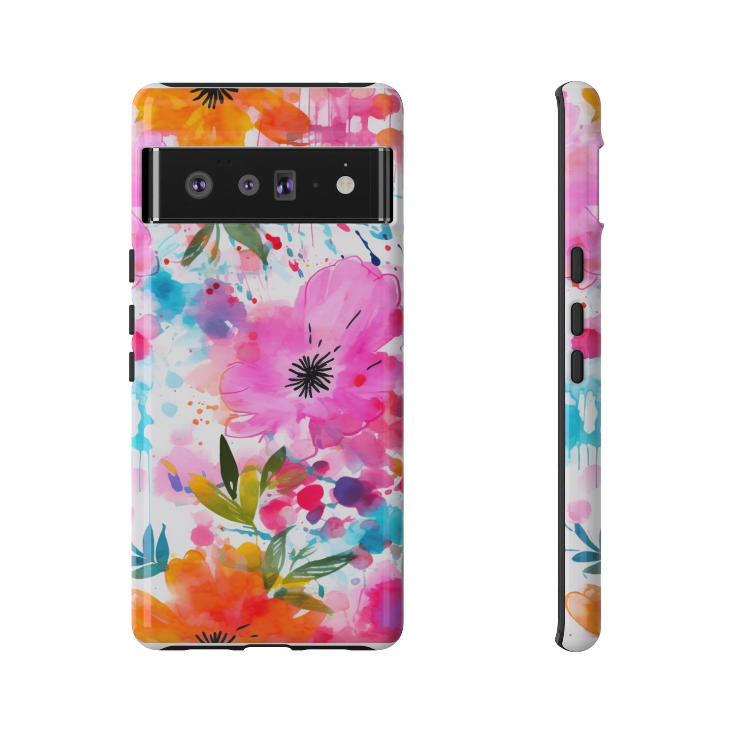 Vibrant Watercolor Floral Phone Case – Artistic & Colorful Design