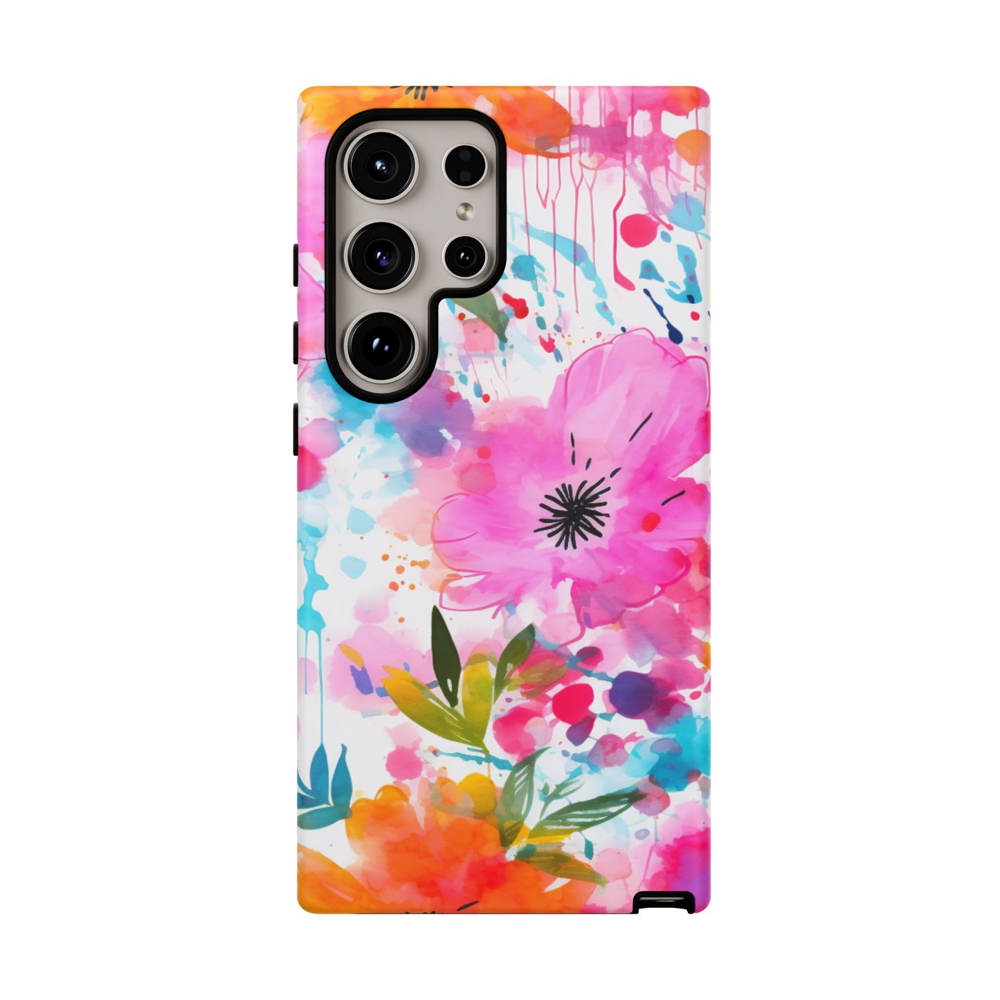 Vibrant Watercolor Floral Phone Case – Artistic & Colorful Design