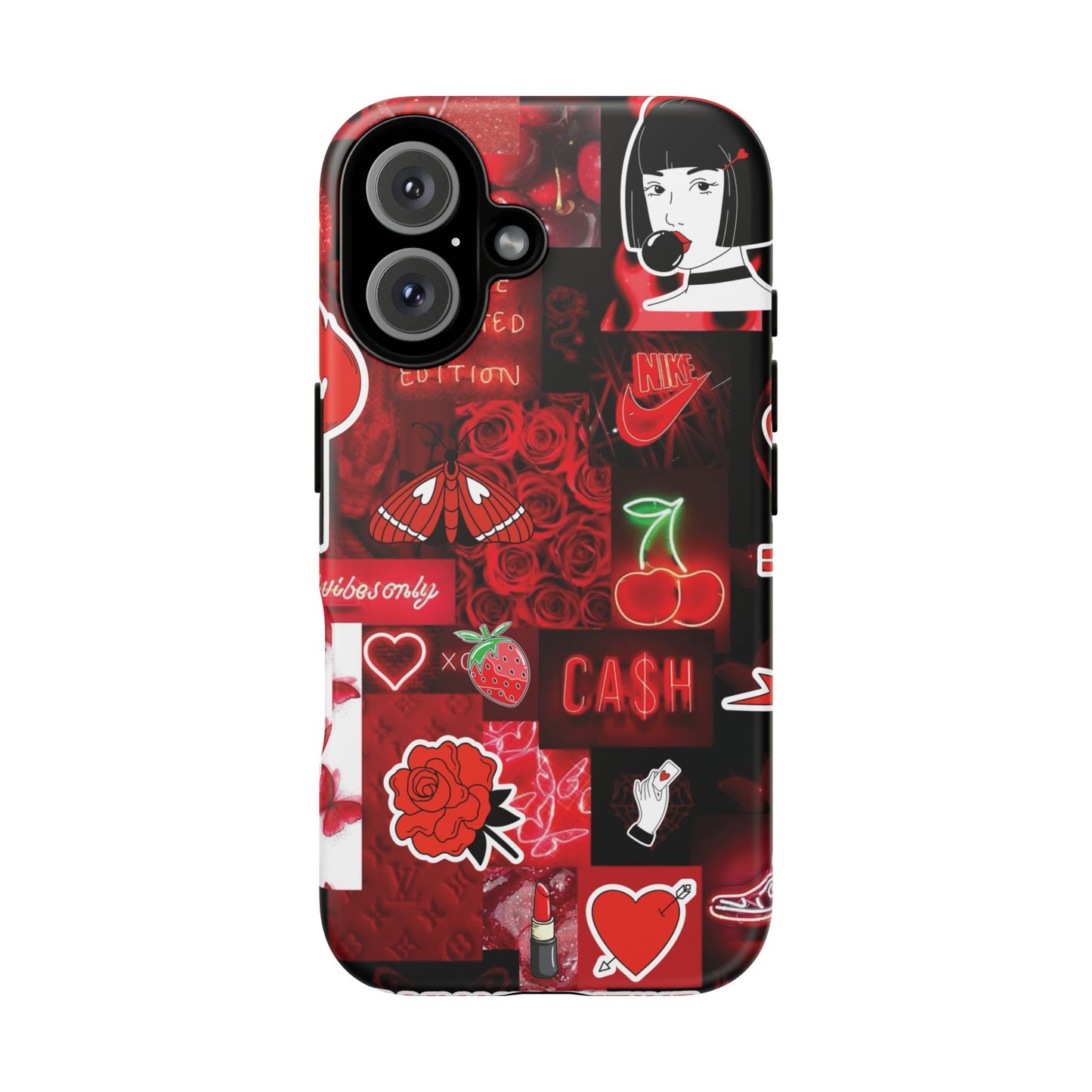 Red Pop Art Neon Vibes Phone Case