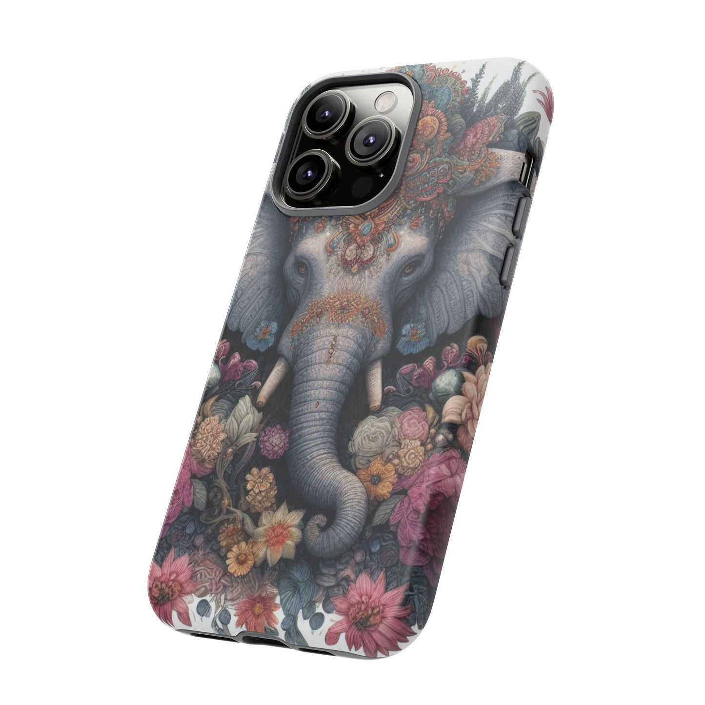 Regal Ornate Elephant Mobile Cover – Majestic Bohemian Art