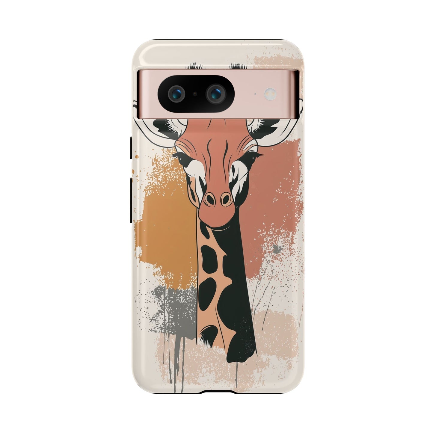 Tall & Graceful: Giraffe Splatter Art Phone Case for iPhone, Samsung & Pixel