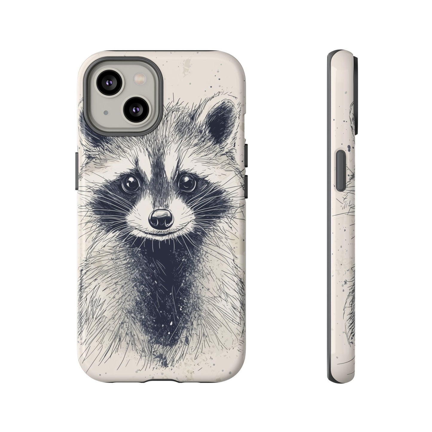 Midnight Mischief: Raccoon Portrait Phone Case for iPhone, Samsung & Pixel