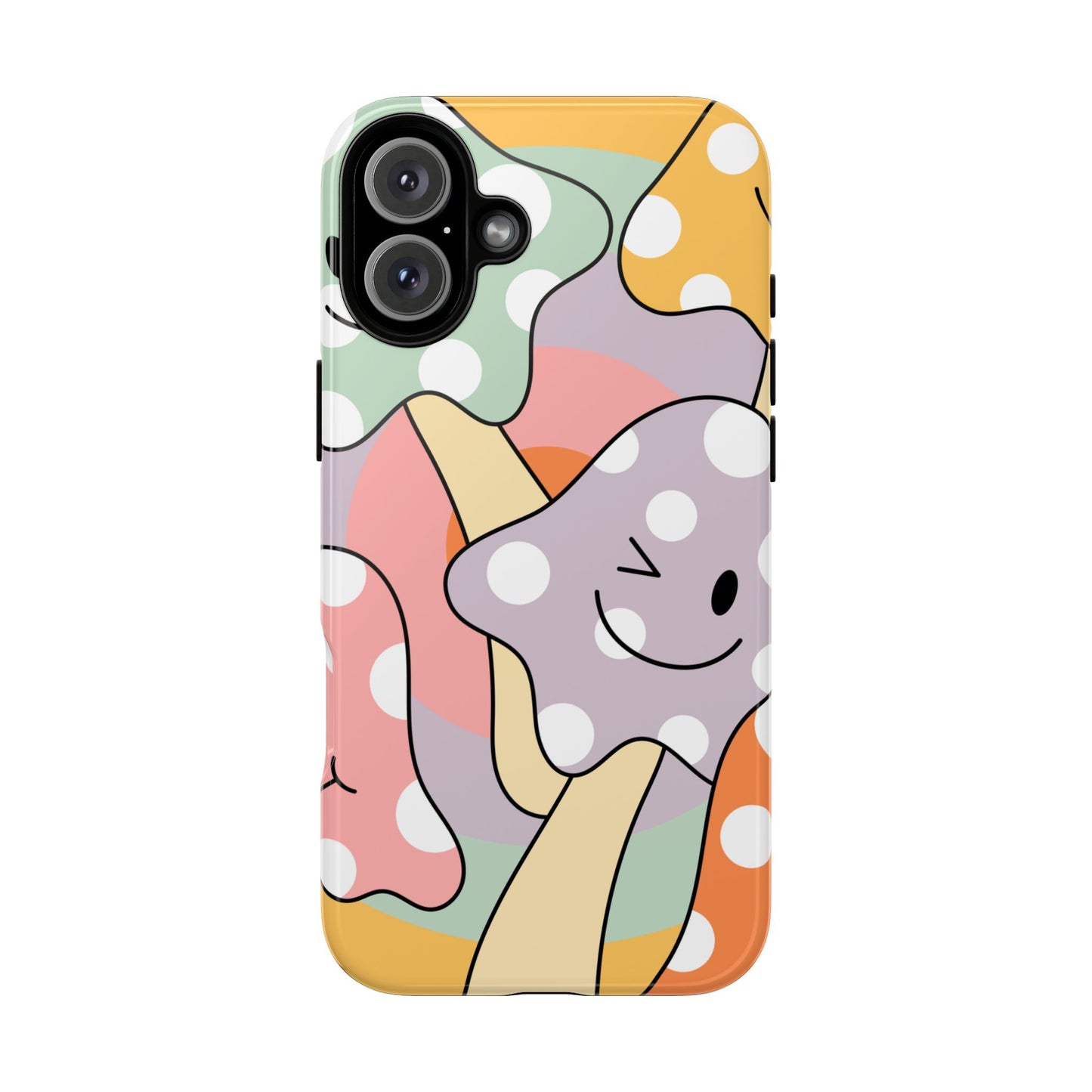 Retro Smiley Mushroom Phone Case β Cute 70s Aesthetic for iPhone, Samsung & Google Pixel