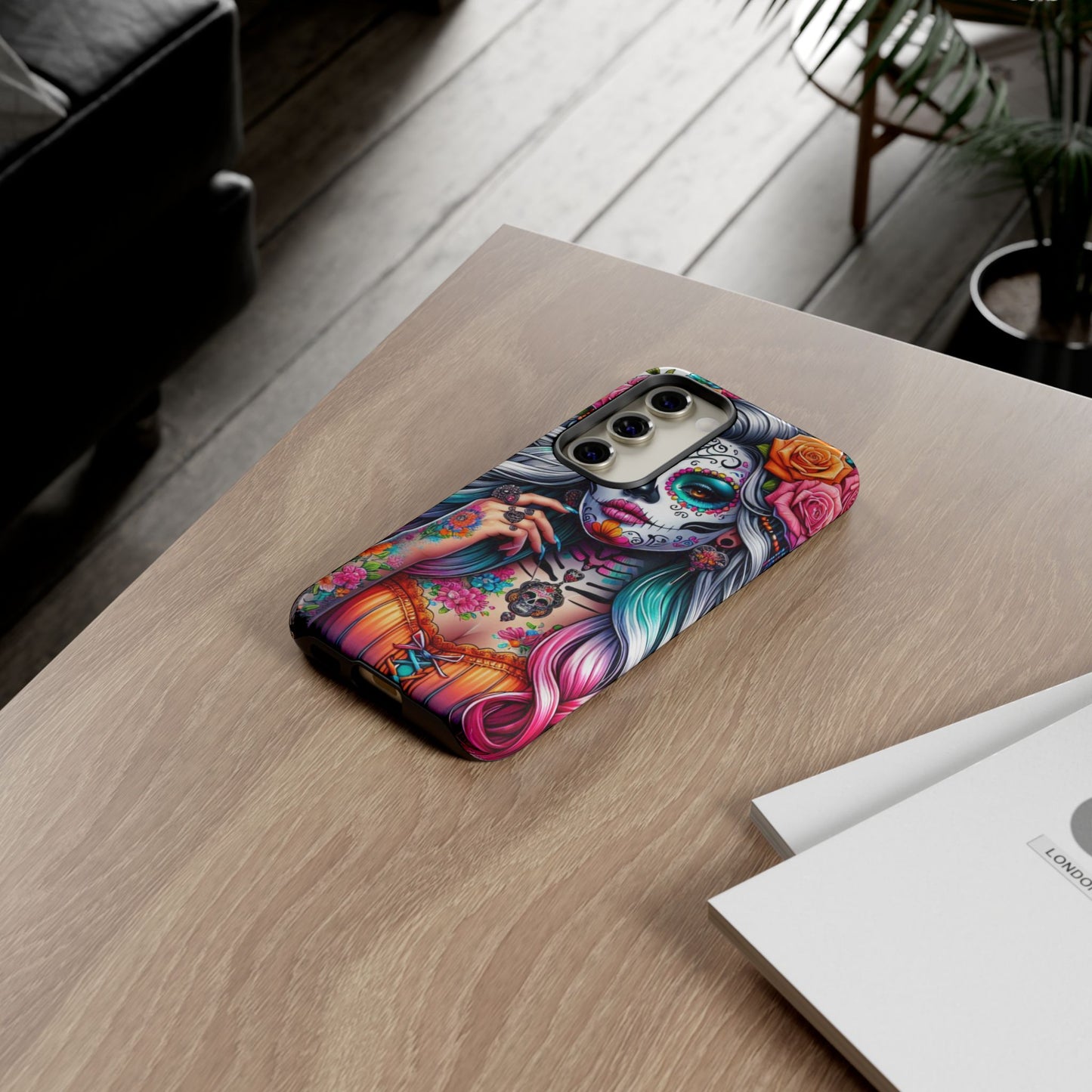 Sugar Skull Goddess – Día de los Muertos Floral Queen Mobile Cover