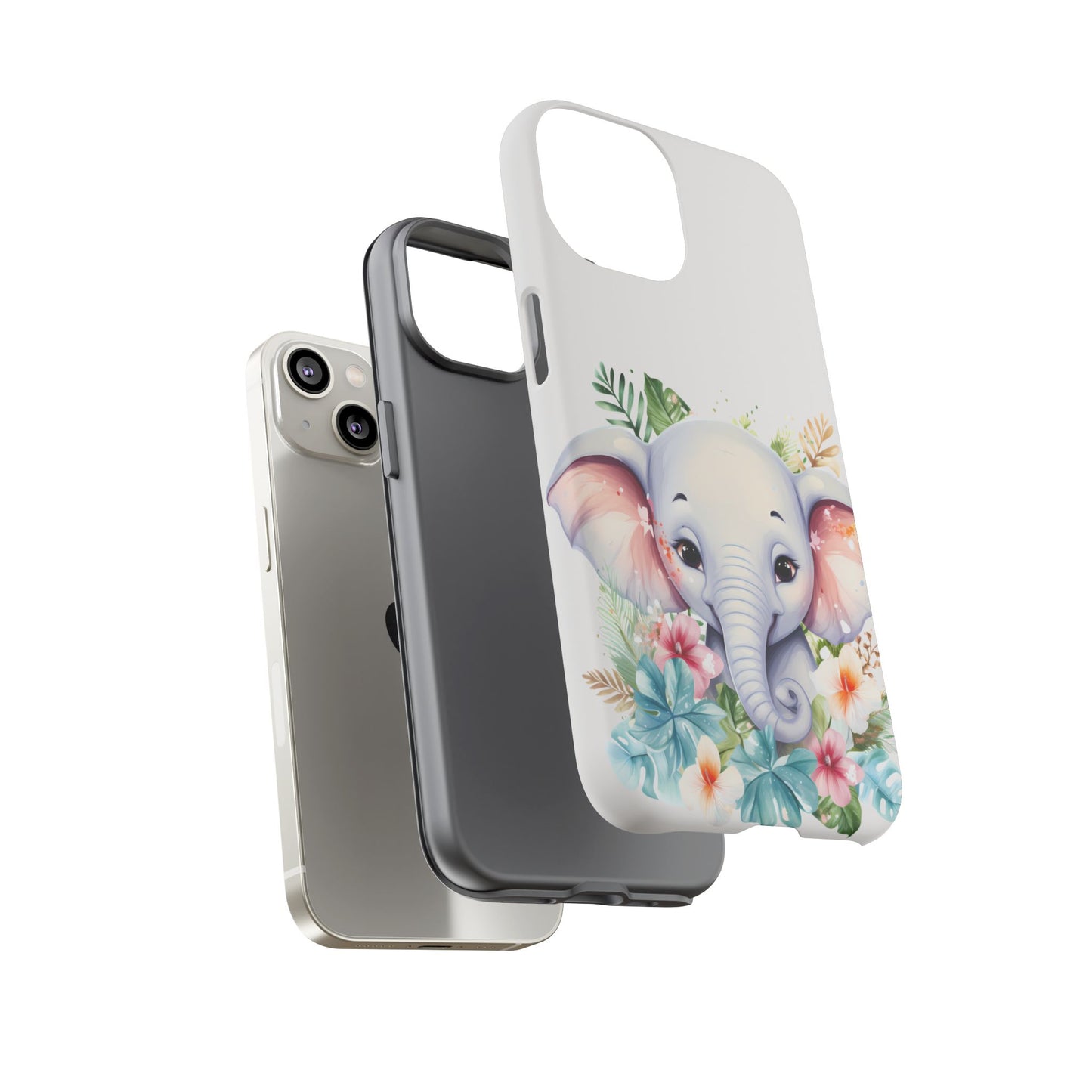 Adorable Baby Elephant Mobile Cover – Floral Fantasy Art