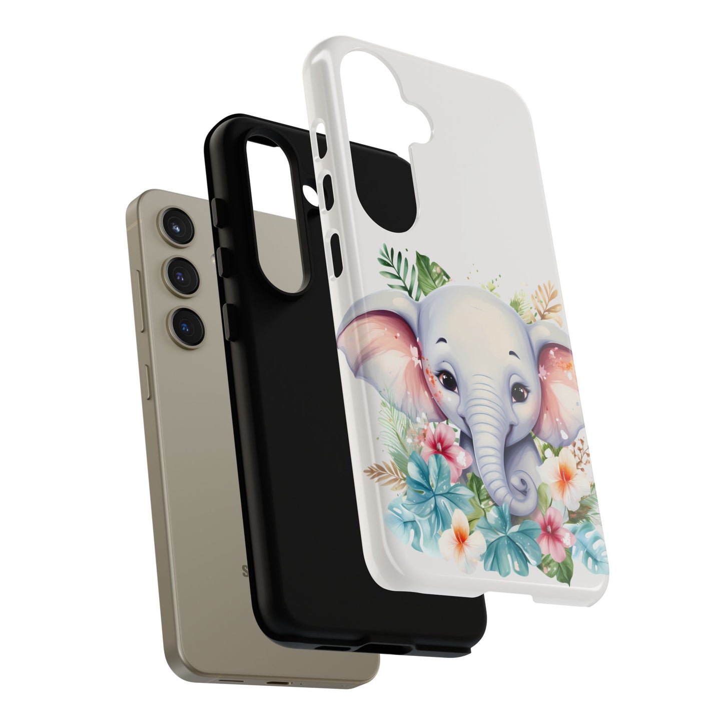 Adorable Baby Elephant Mobile Cover – Floral Fantasy Art