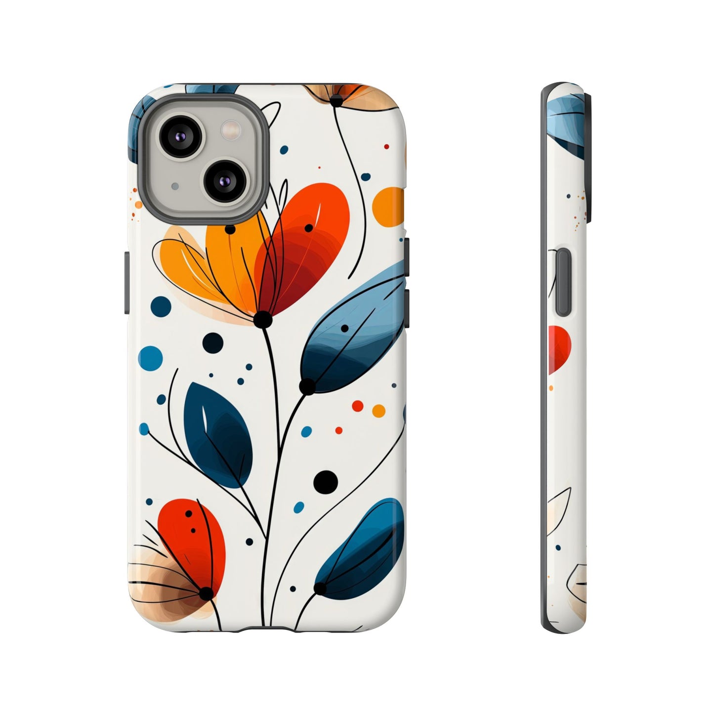 Floral Phone Case for iPhone, Samsung & Pixel | Abstract Colorful Flower Design | Vibrant Botanical Protective Cover