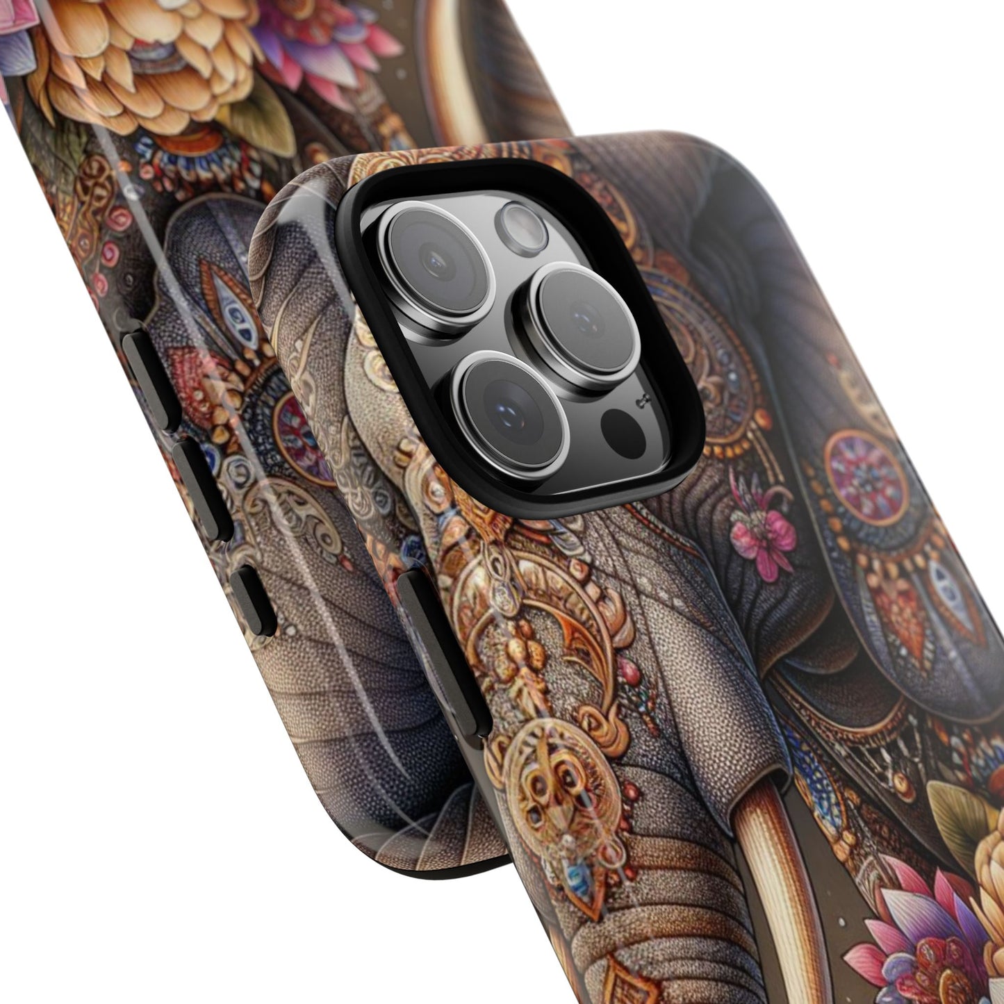 Royal Ornate Elephant Mobile Cover – Luxurious Bohemian Art
