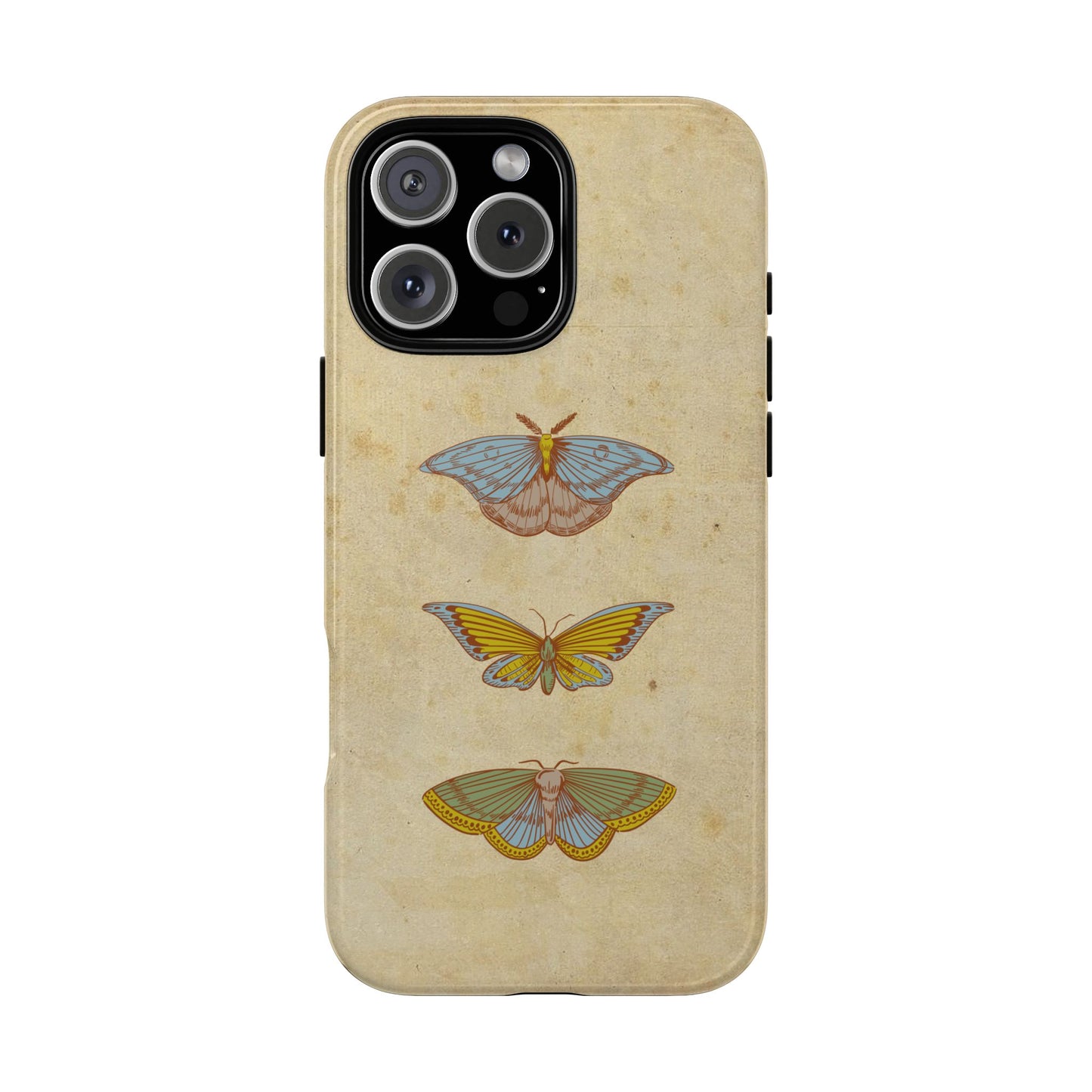 Minimal Vintage Butterfly Phone Case – Aesthetic Beige Background for iPhone, Samsung & Pixel