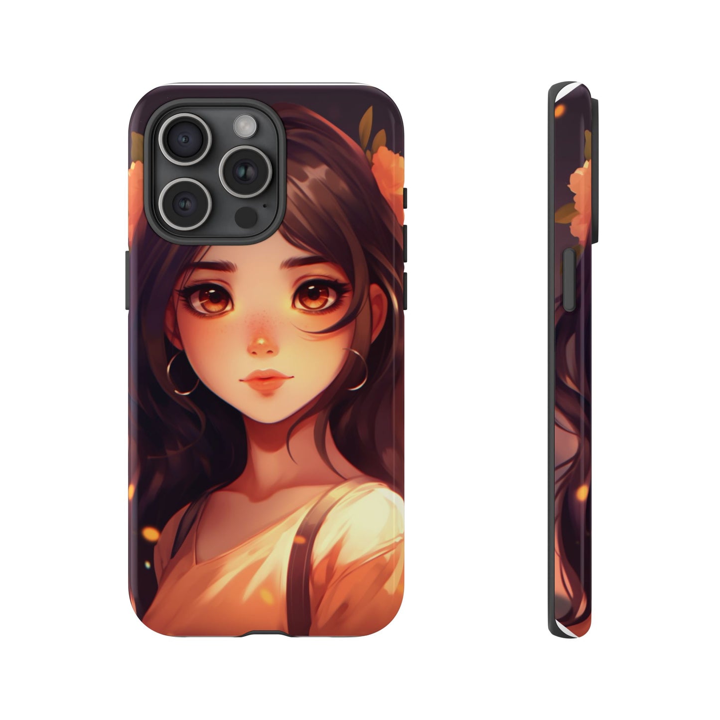 Anime Girl Phone Case - Cute Aesthetic Cover for iPhone, Samsung & Google Pixel, Kawaii Phone Case, Girly Phone Case, Anime Lover Gift