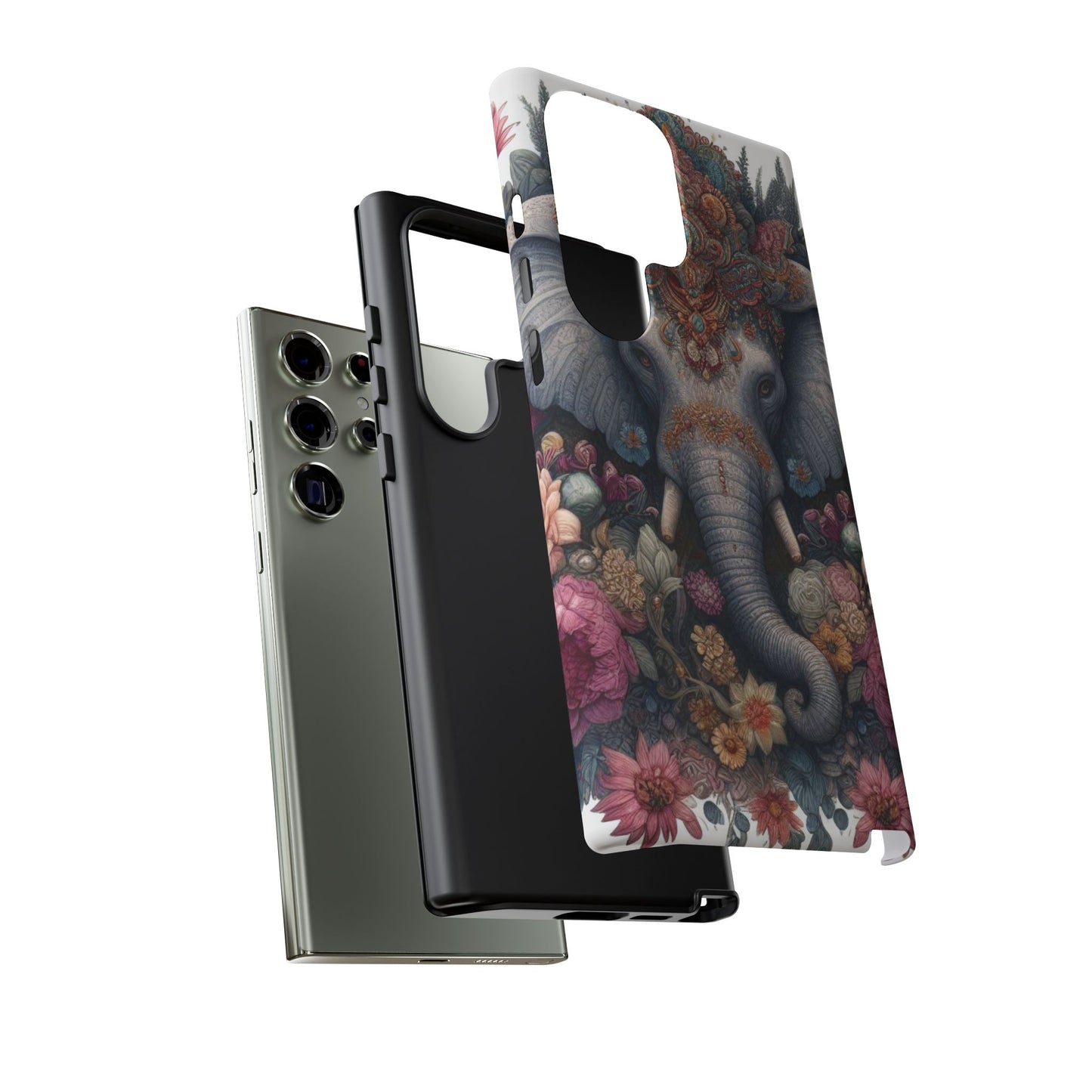Regal Ornate Elephant Mobile Cover – Majestic Bohemian Art