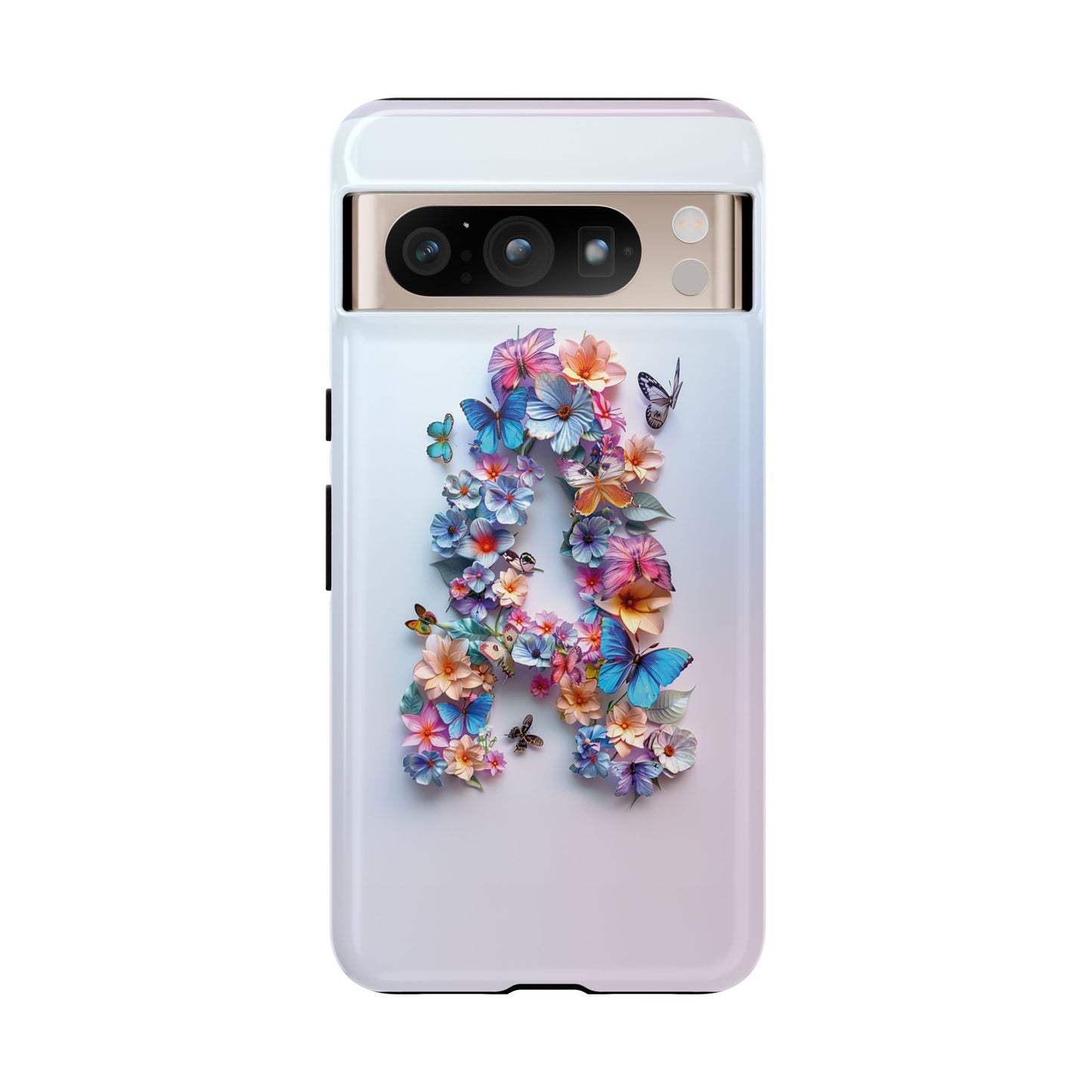 Floral Letter A Phone Case β Personalized Aesthetic Cover for iPhone, Samsung & Google Pixel
