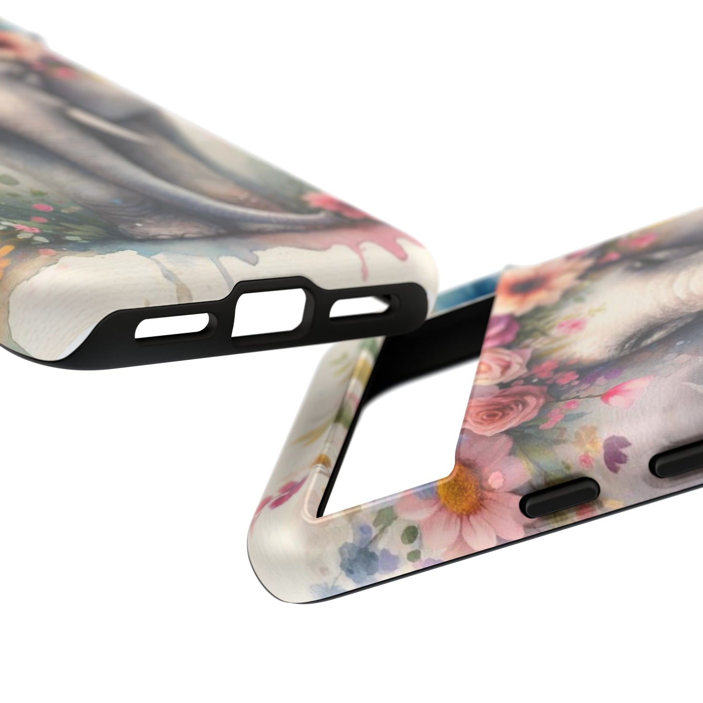 Watercolor Floral Elephant Mobile Cover – Dreamy Artistic Design
