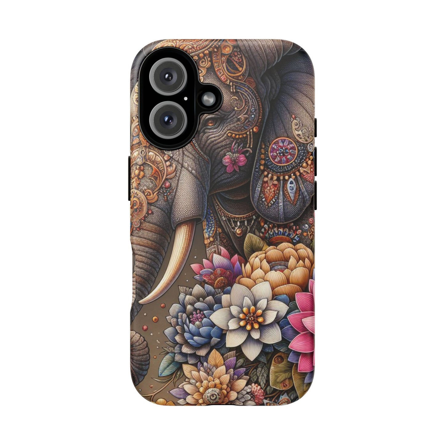 Royal Ornate Elephant Mobile Cover – Luxurious Bohemian Art