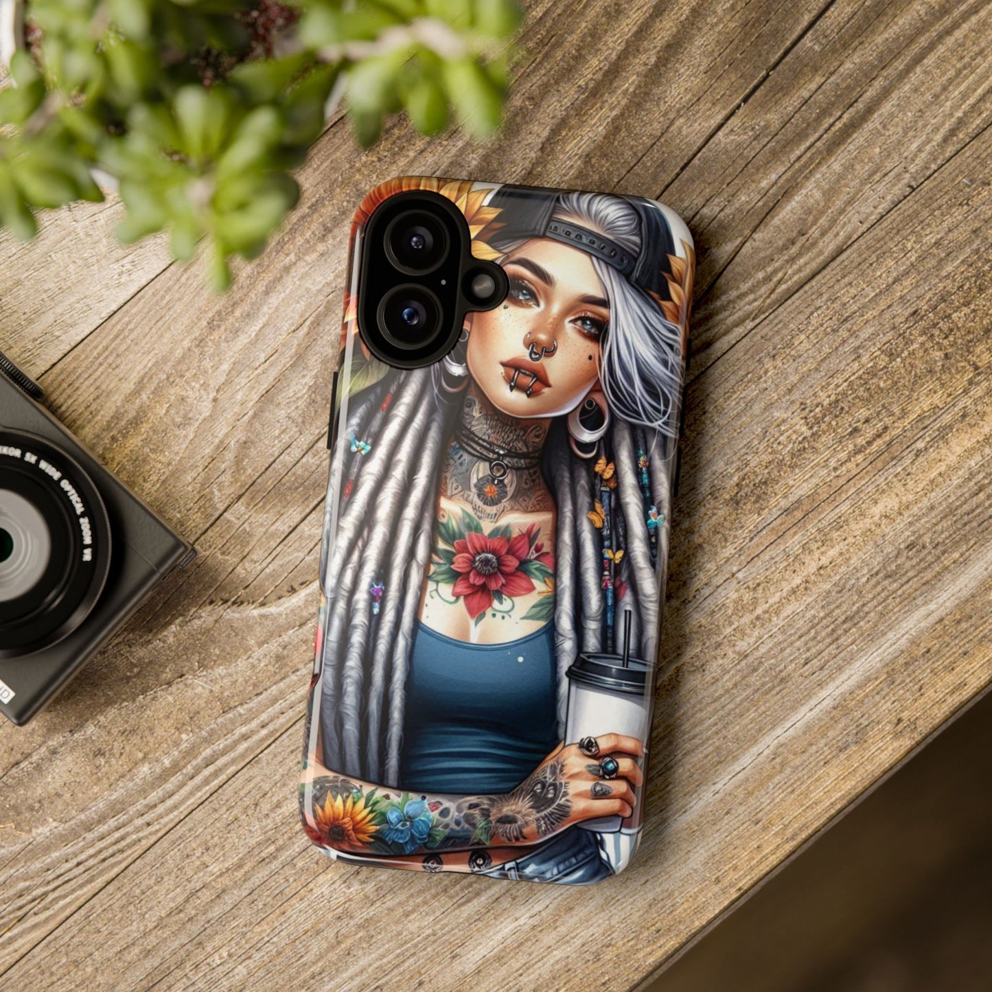 Sunflower Queen – Boho Rebel Tattoo Mobile Cover