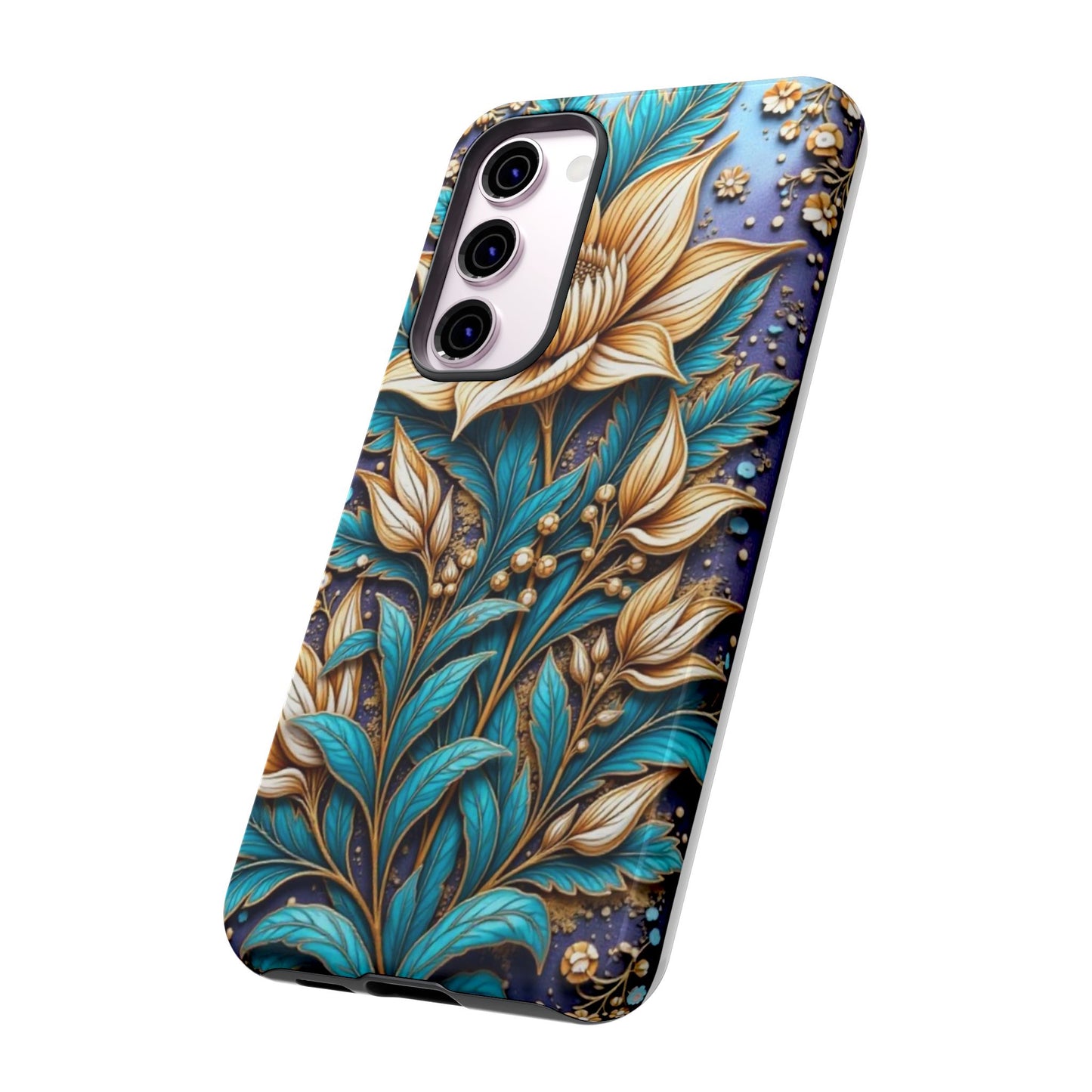 Golden Chrysanthemum: Floral Stained Glass Masterpiece