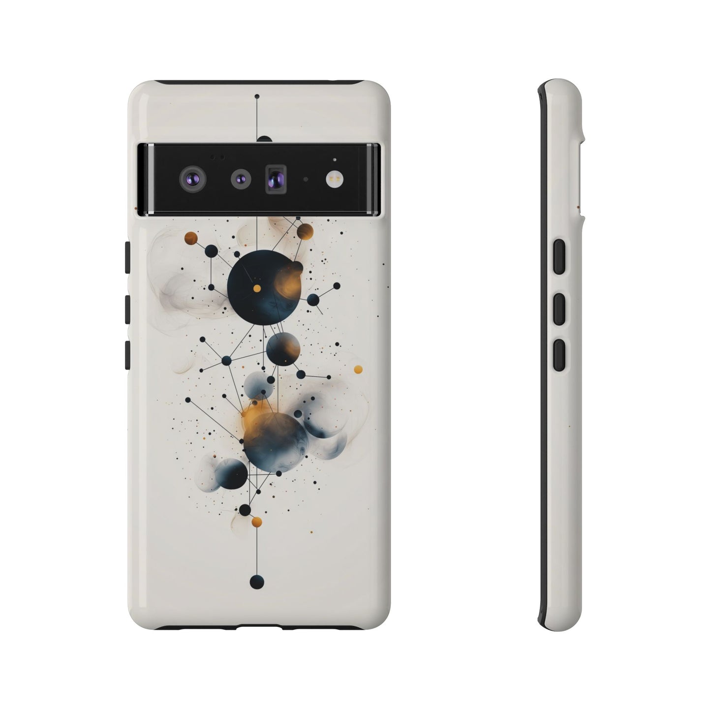 Cosmic Connect – Orbital Geometry Abstract Phone Case for iPhone, Google Pixel, Samsung