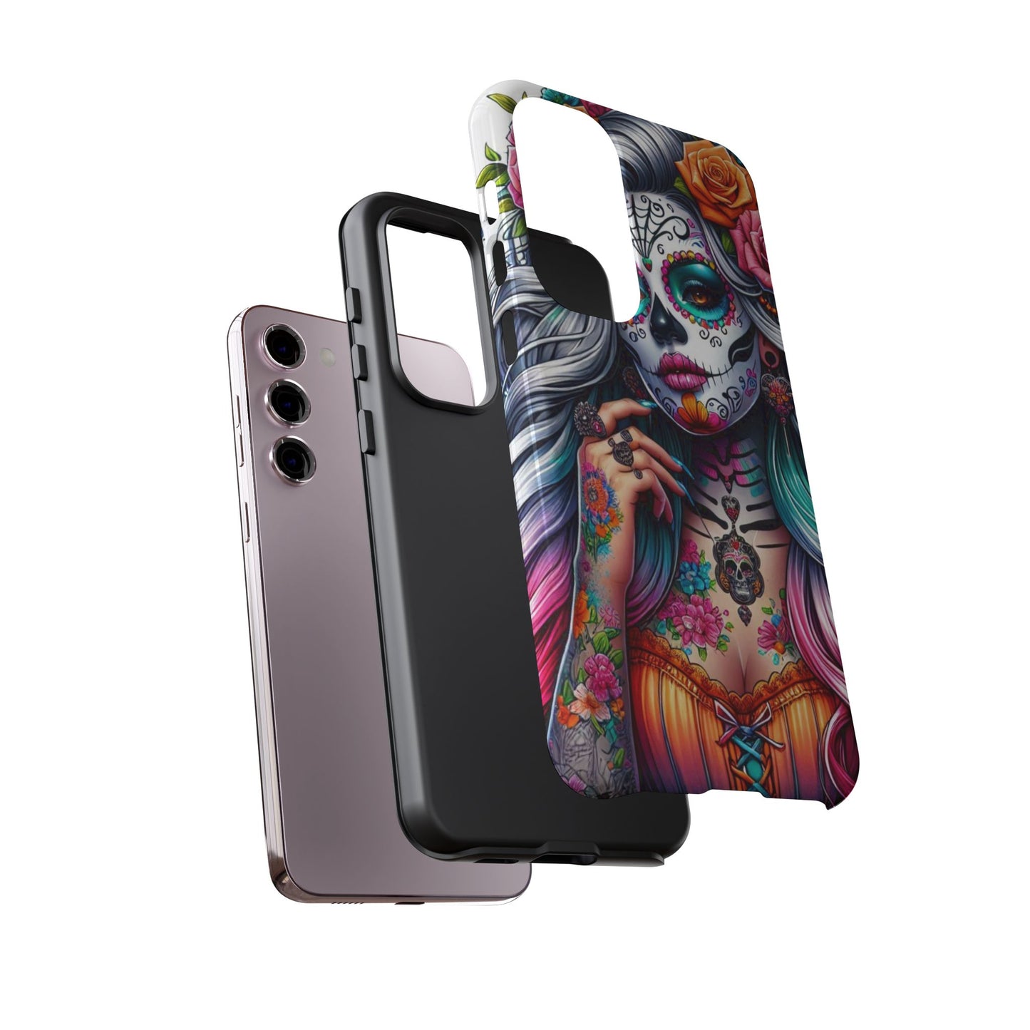 Sugar Skull Goddess – Día de los Muertos Floral Queen Mobile Cover
