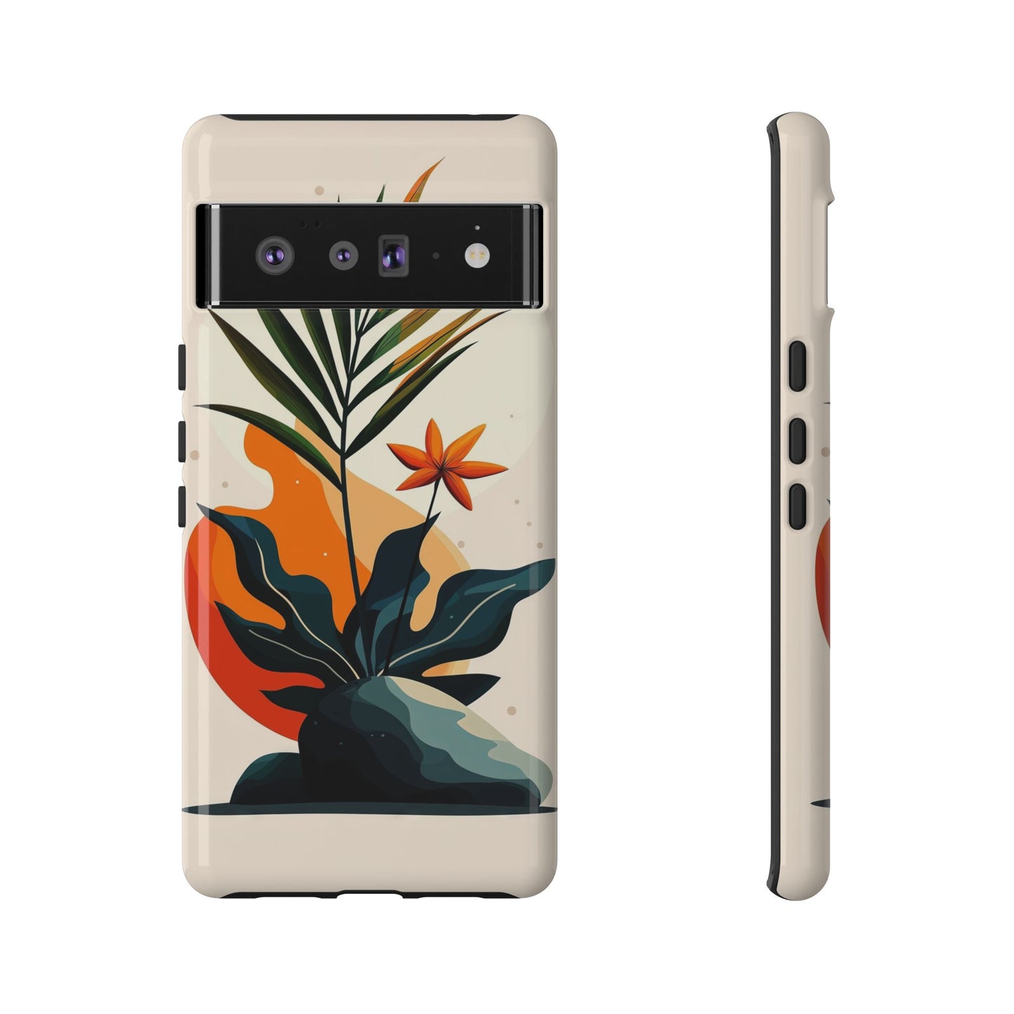 Tropical Bloom – Minimalist Nature Phone Case for iPhone, Samsung & Pixel