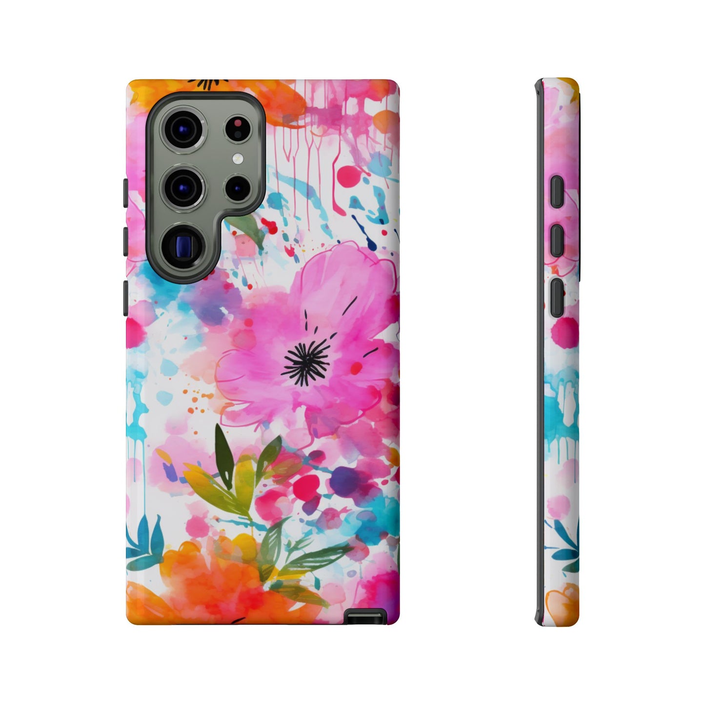 Vibrant Watercolor Floral Phone Case – Artistic & Colorful Design