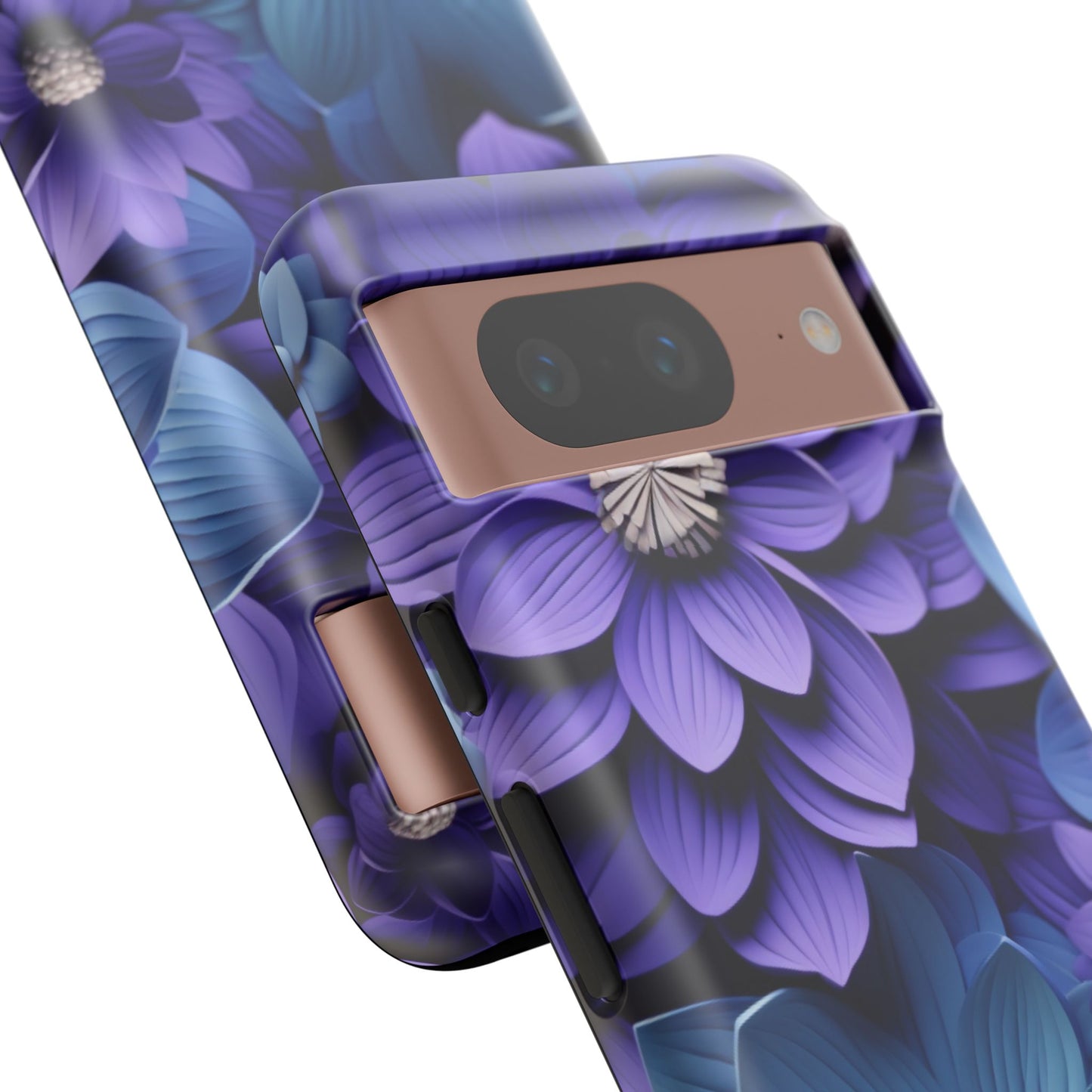 Royal Blue Floral Phone Case – Elegant & Luxurious Design