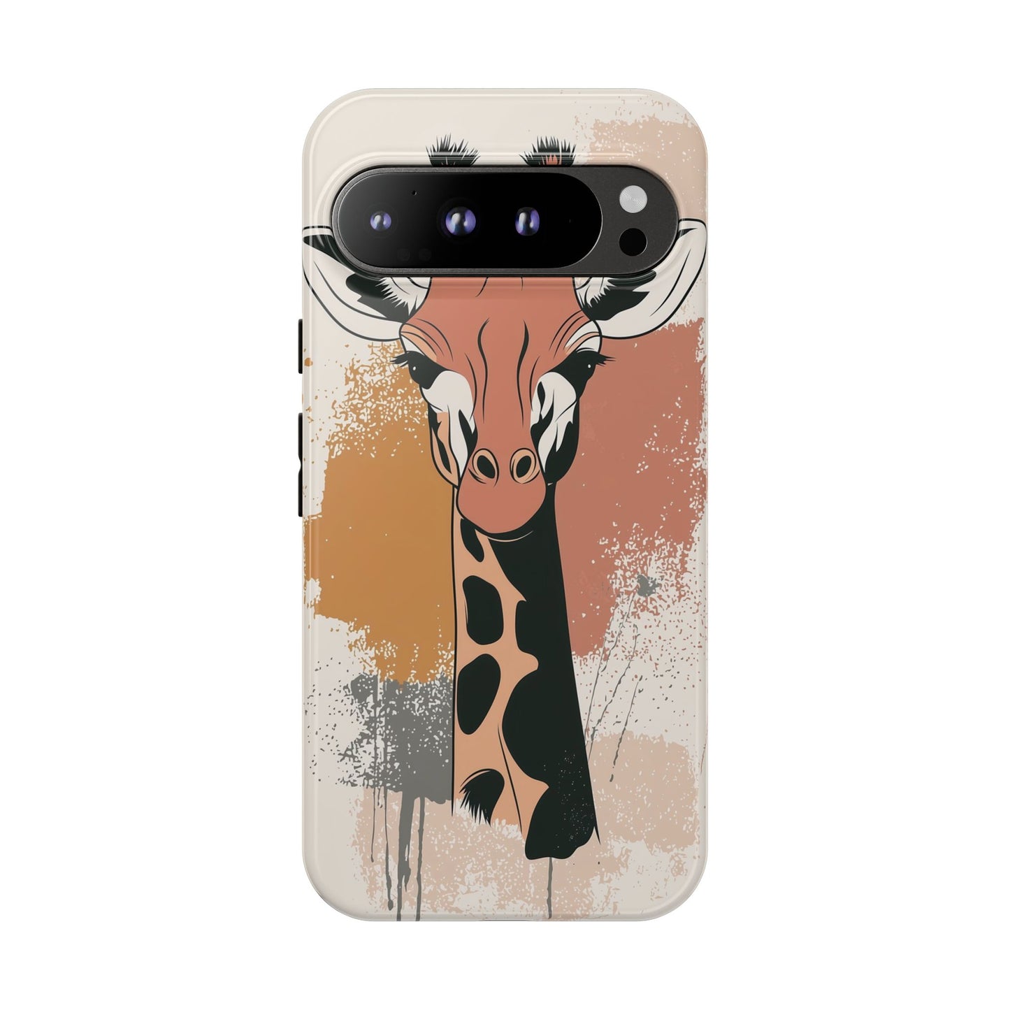 Tall & Graceful: Giraffe Splatter Art Phone Case for iPhone, Samsung & Pixel