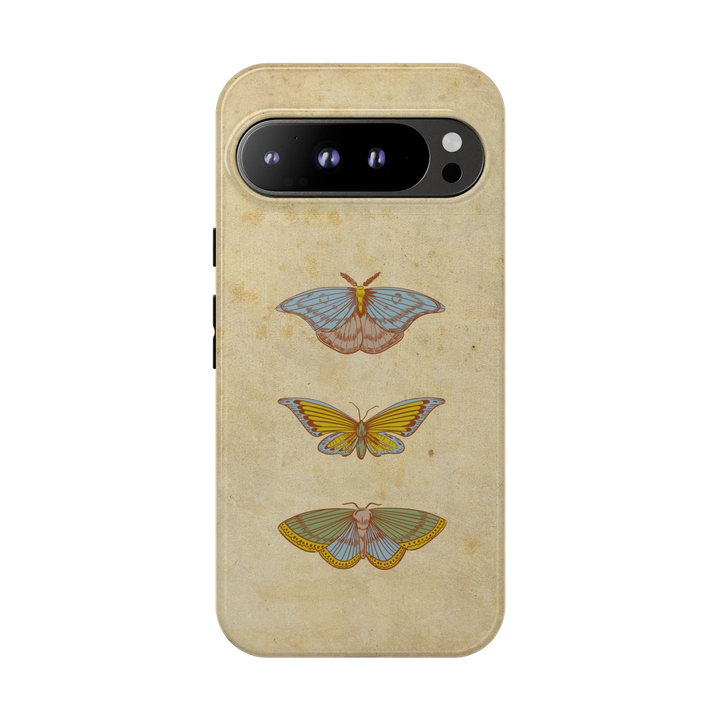 Minimal Vintage Butterfly Phone Case – Aesthetic Beige Background for iPhone, Samsung & Pixel